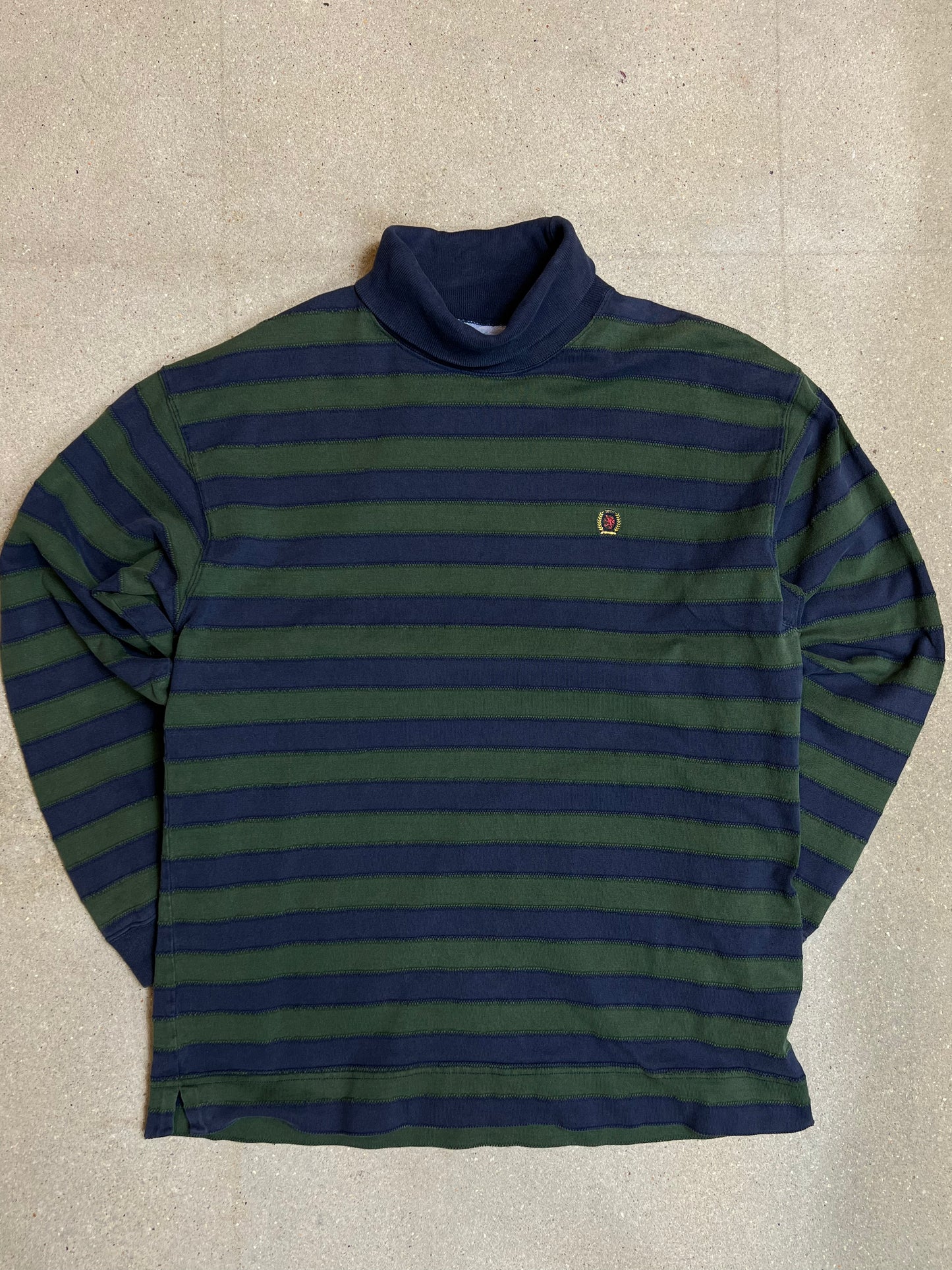1990s vintage Tommy Hilfiger Cotton Stitched Turtleneck (Large/G)