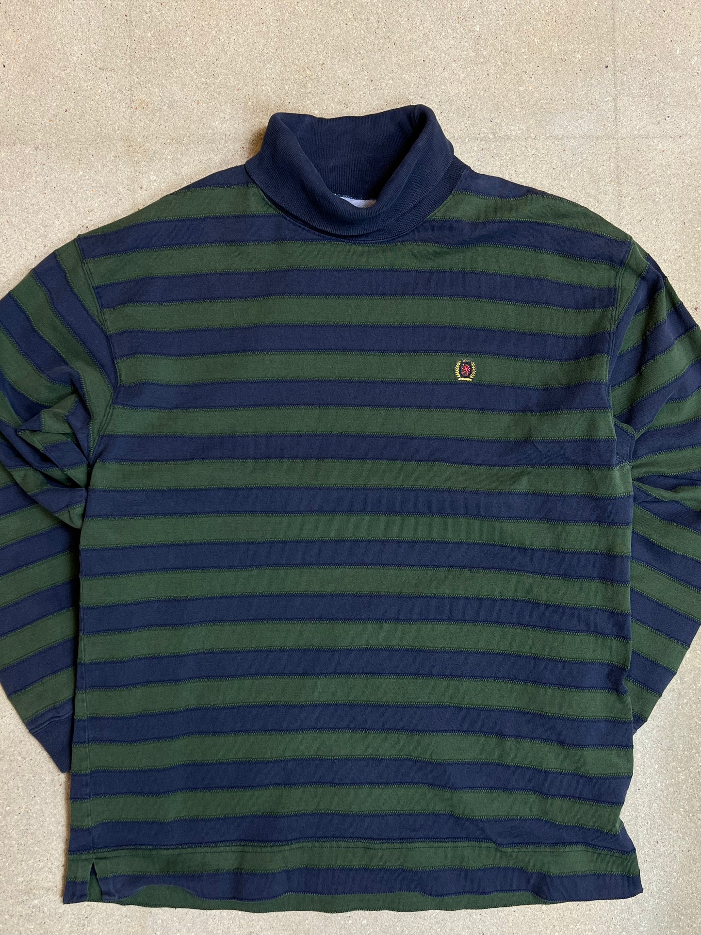 1990s vintage Tommy Hilfiger Cotton Stitched Turtleneck (Large/G)