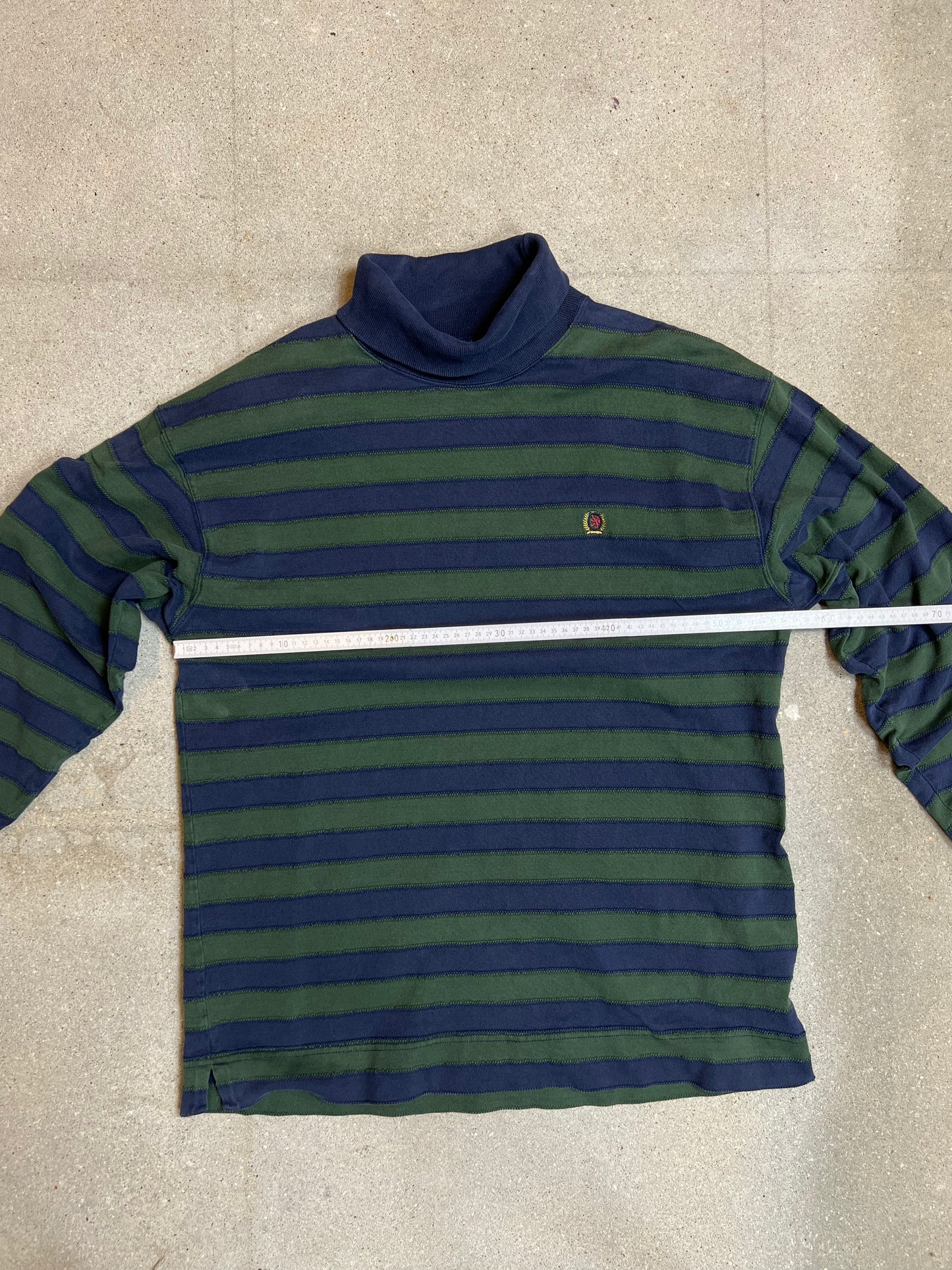 1990s vintage Tommy Hilfiger Cotton Stitched Turtleneck (Large/G)