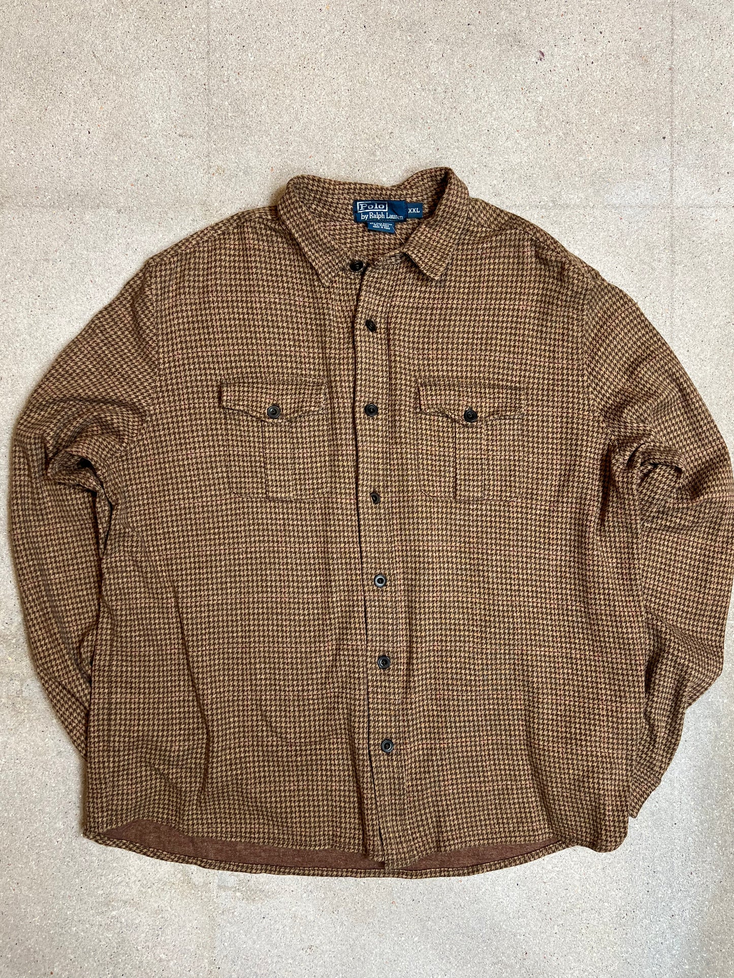 BLAU GESTREIFTES VINTAGE RALPH LAUREN HEMD (KLEIN)