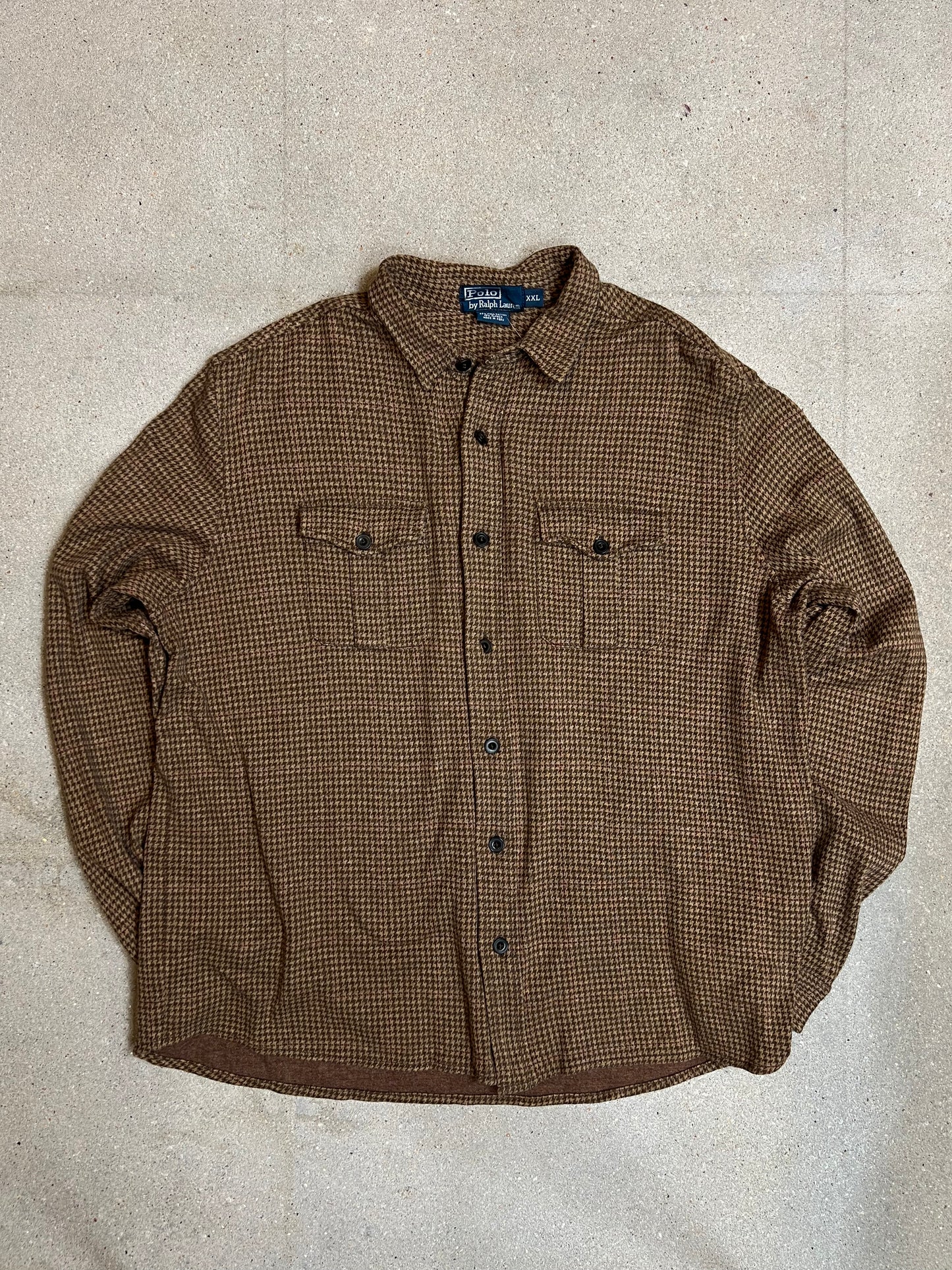 BLAU GESTREIFTES VINTAGE RALPH LAUREN HEMD (KLEIN)