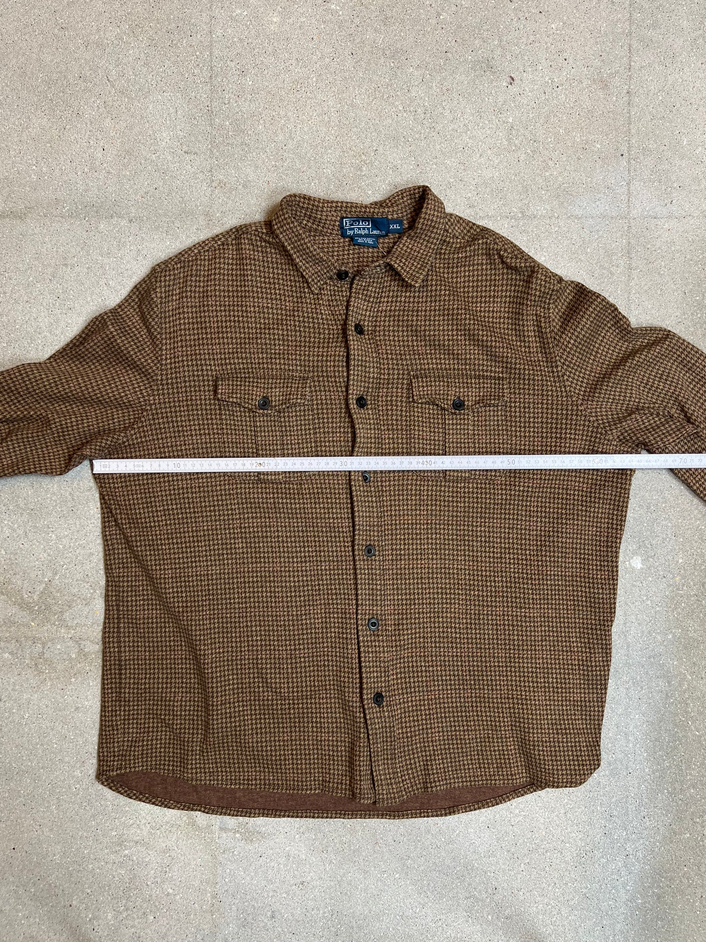 BLAU GESTREIFTES VINTAGE RALPH LAUREN HEMD (KLEIN)