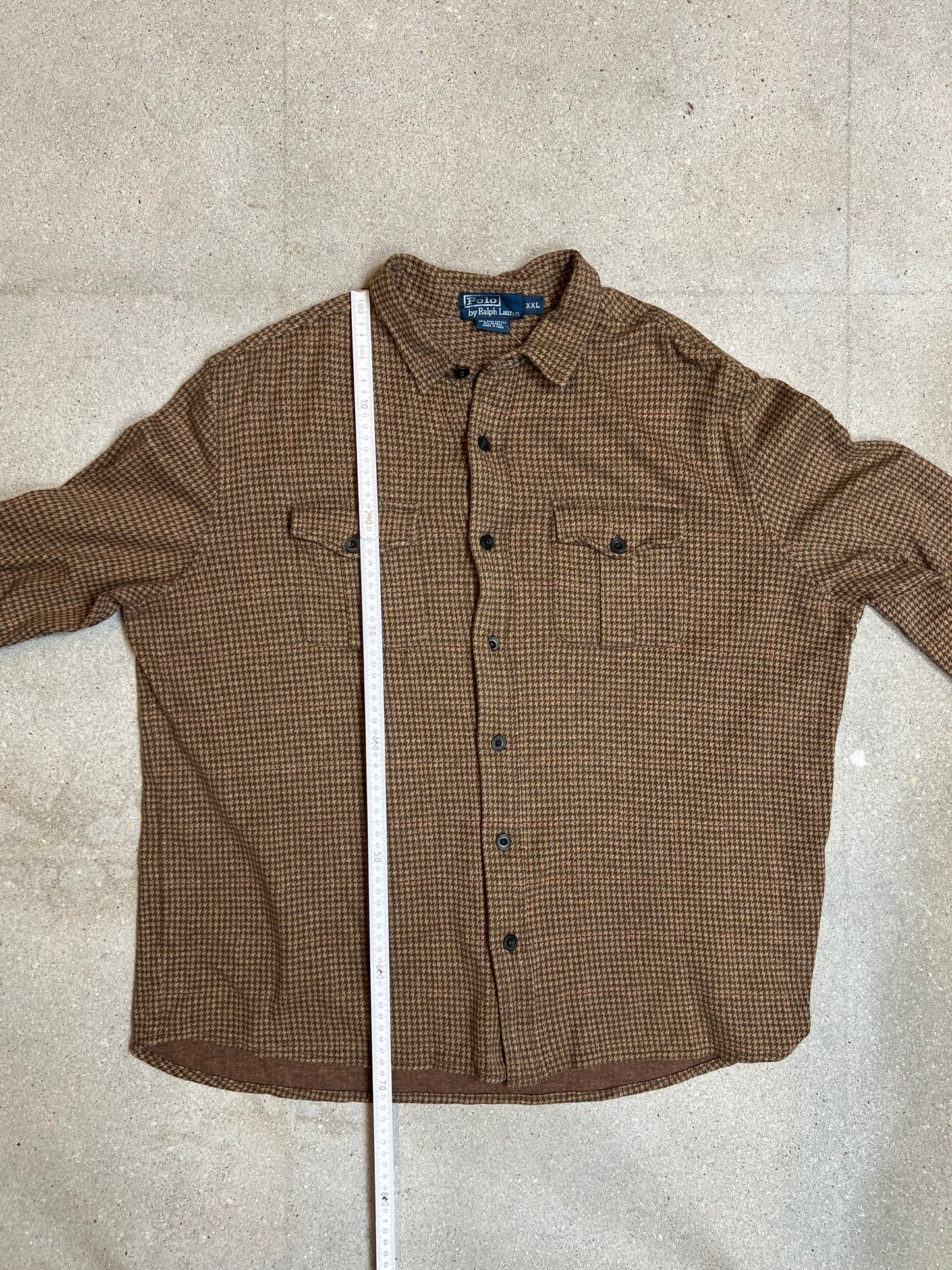 BLAU GESTREIFTES VINTAGE RALPH LAUREN HEMD (KLEIN)