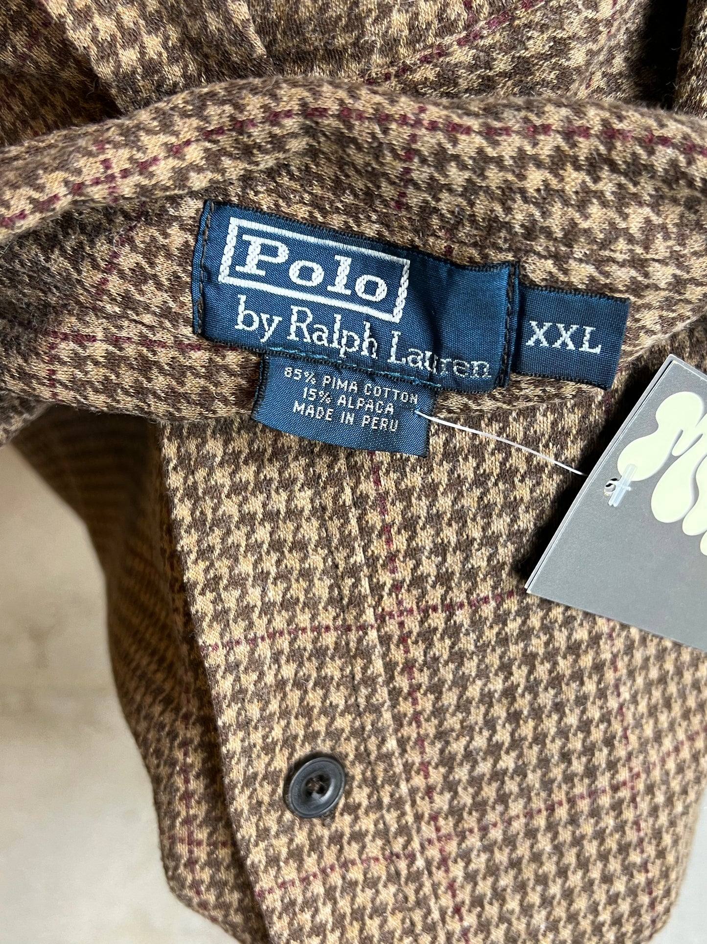 BLAU GESTREIFTES VINTAGE RALPH LAUREN HEMD (KLEIN)