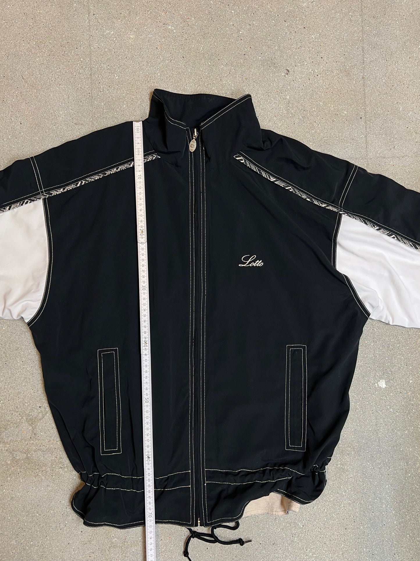 SCHWARZE VINTAGE ADIDAS ZIP TRAININGSJACKE (XL)