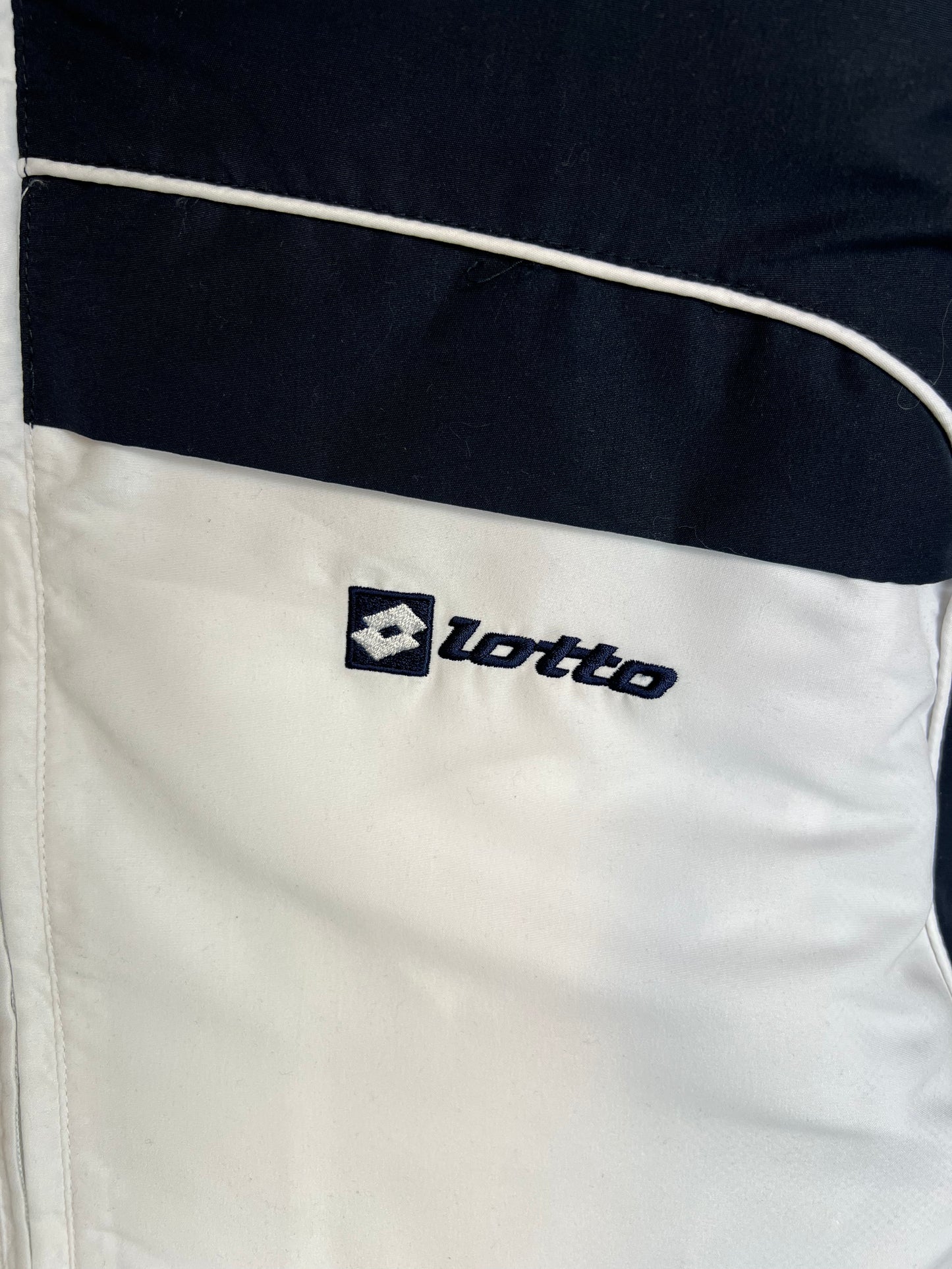 Black White Vintage LOTTO Zip Track Jacket (XXL)