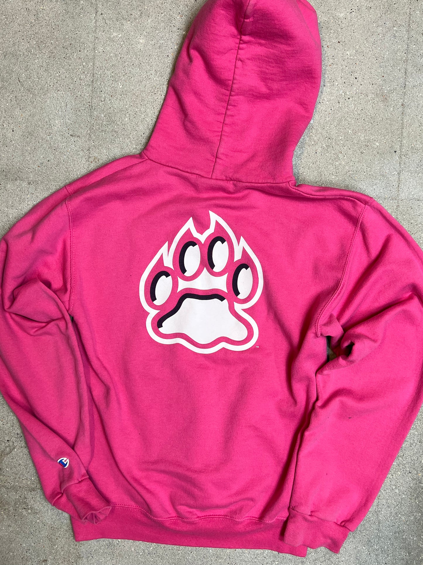 Pink Champion UNH Varsity USA Hoodie Made in Mexico (Small)