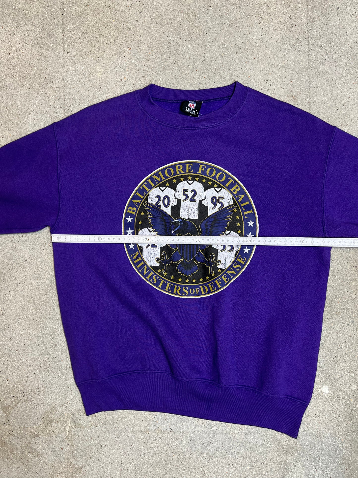 Purple 90s NFL Team apparel Varsity USA sweatshirt (Medium)