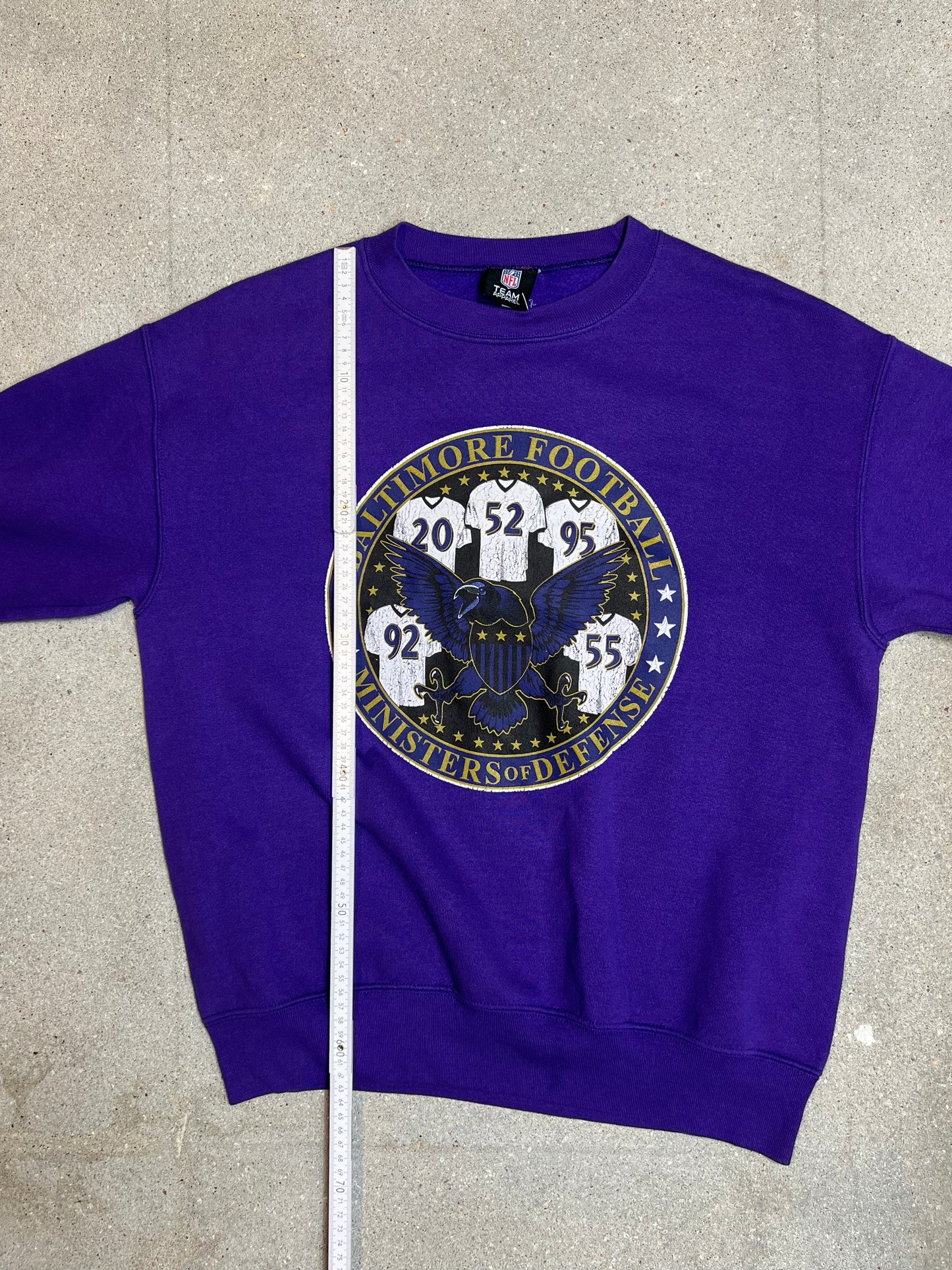 Purple 90s NFL Team apparel Varsity USA sweatshirt (Medium)