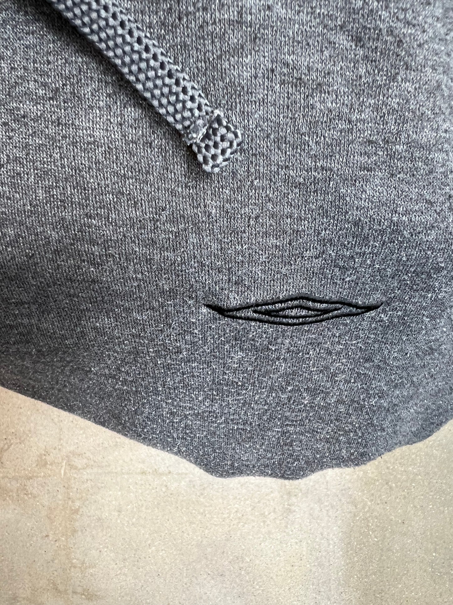 DK y2k Grey Umbro Small Logo Hoodie (Large)