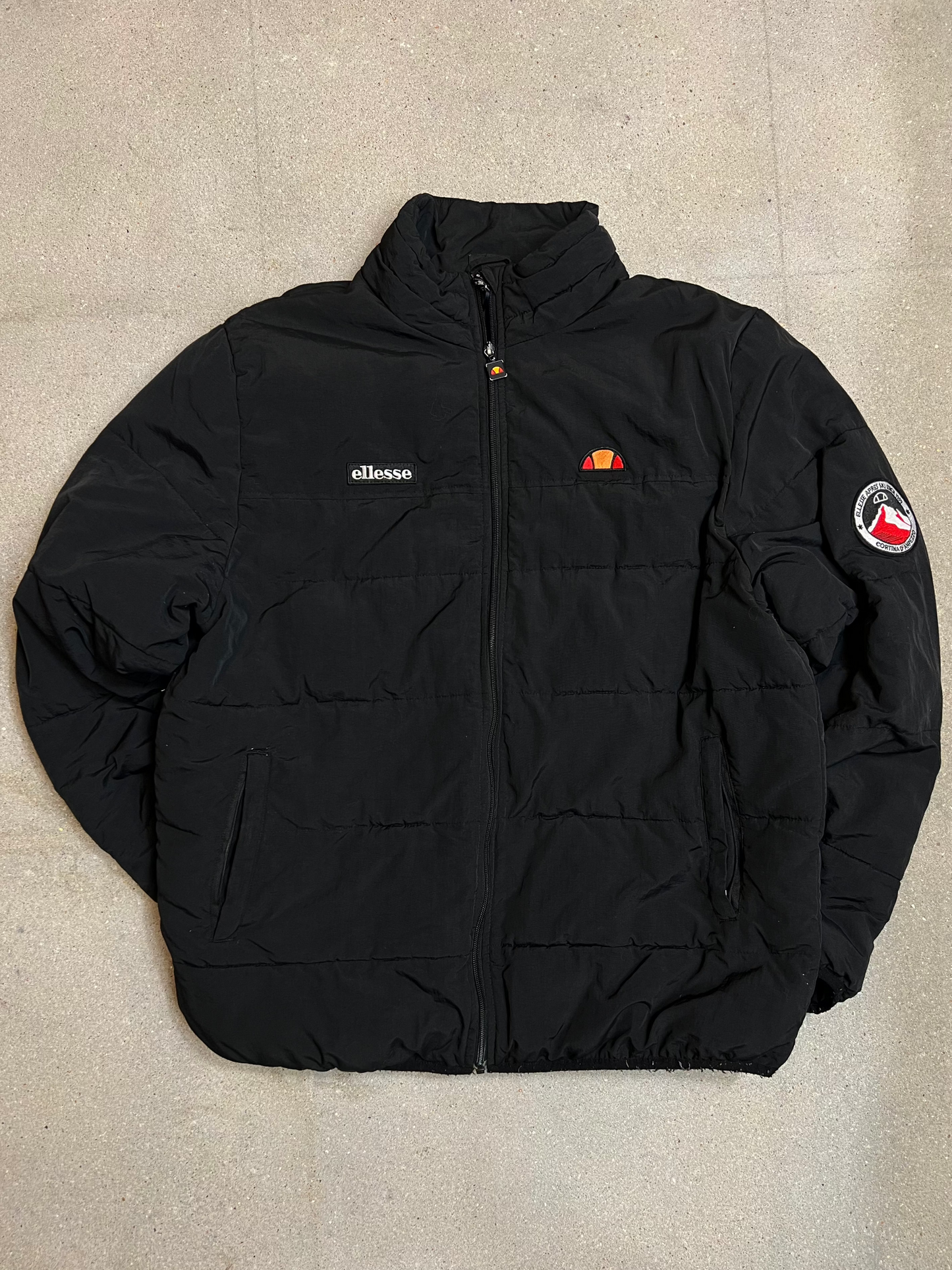 Black Ellesse Ampezzo Puffer Jacket (XL)