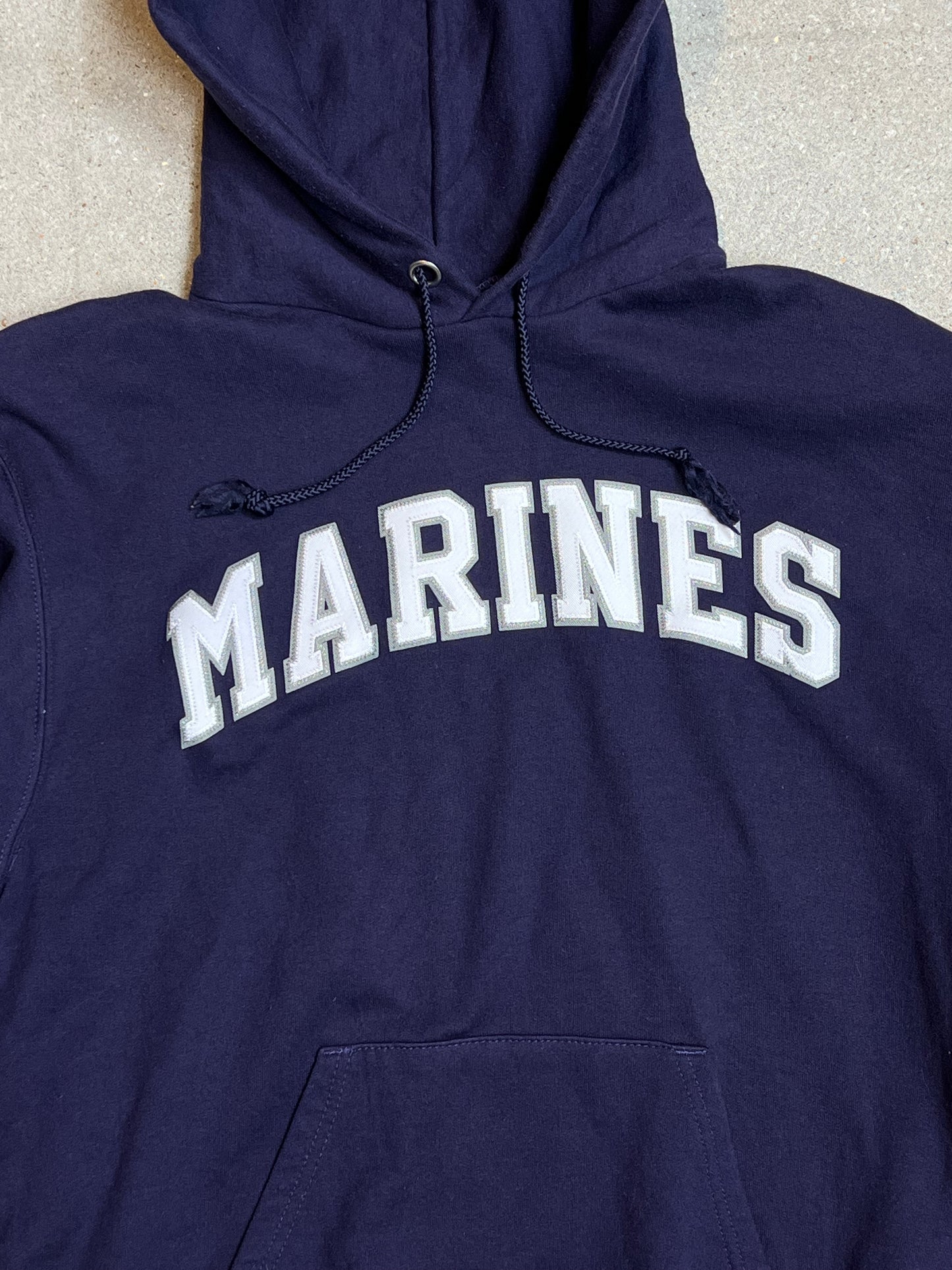 Purple 90s Marines Heavyweight Champion Varsity Hoodie (Medium)