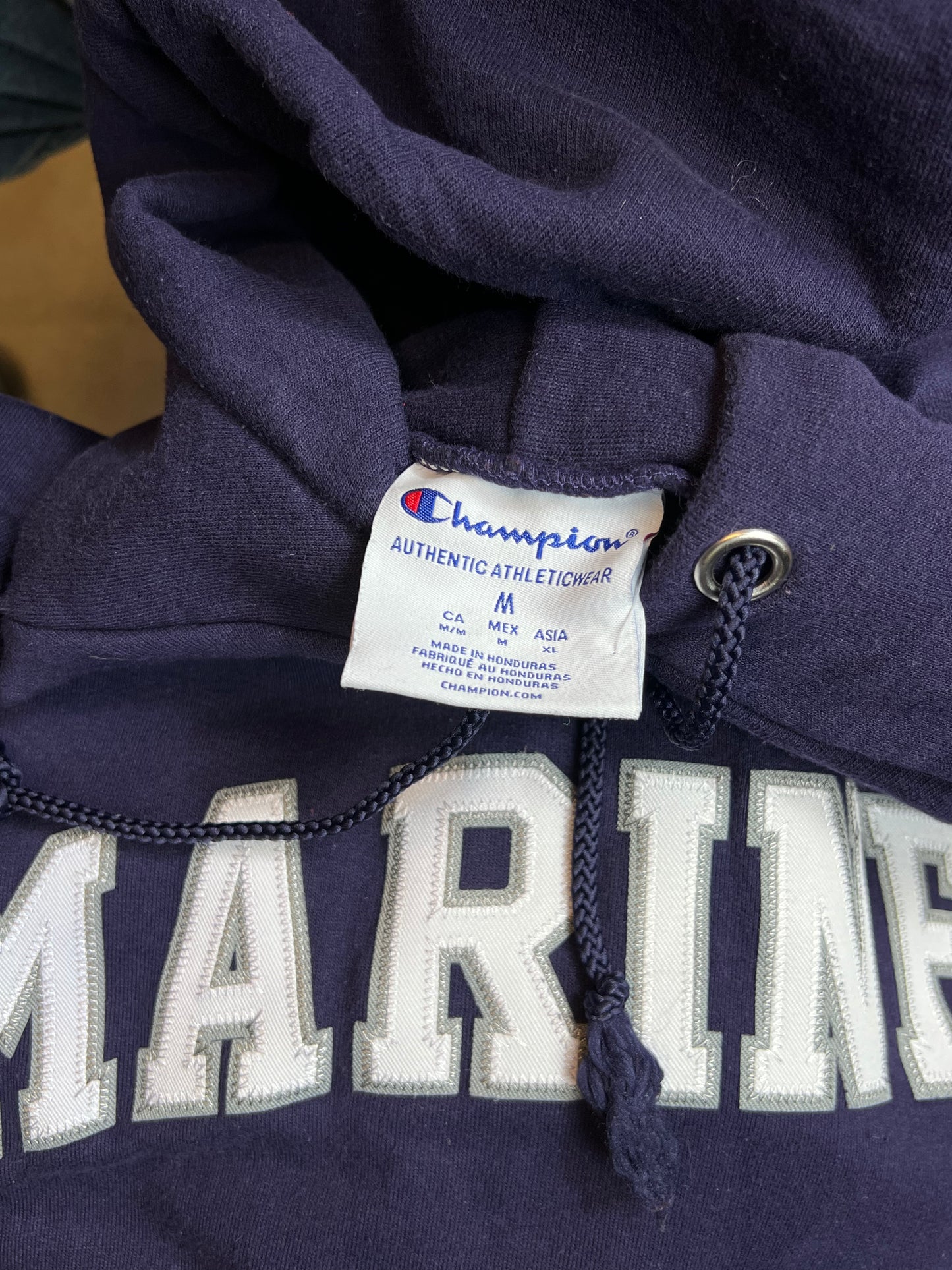 Purple 90s Marines Heavyweight Champion Varsity Hoodie (Medium)
