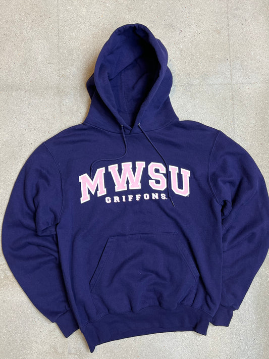Purple 90s MWSU GRIFFONS Heavyweight Champion Varsity Hoodie (Small)