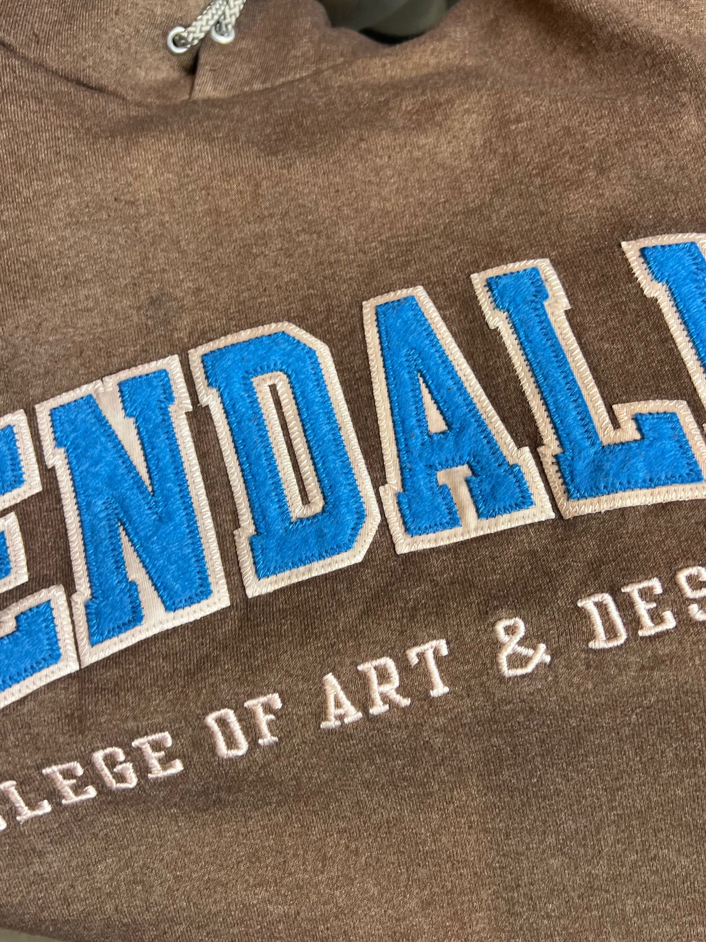 Brown Champion Kendall college of art design varsity Hoodie (medium)