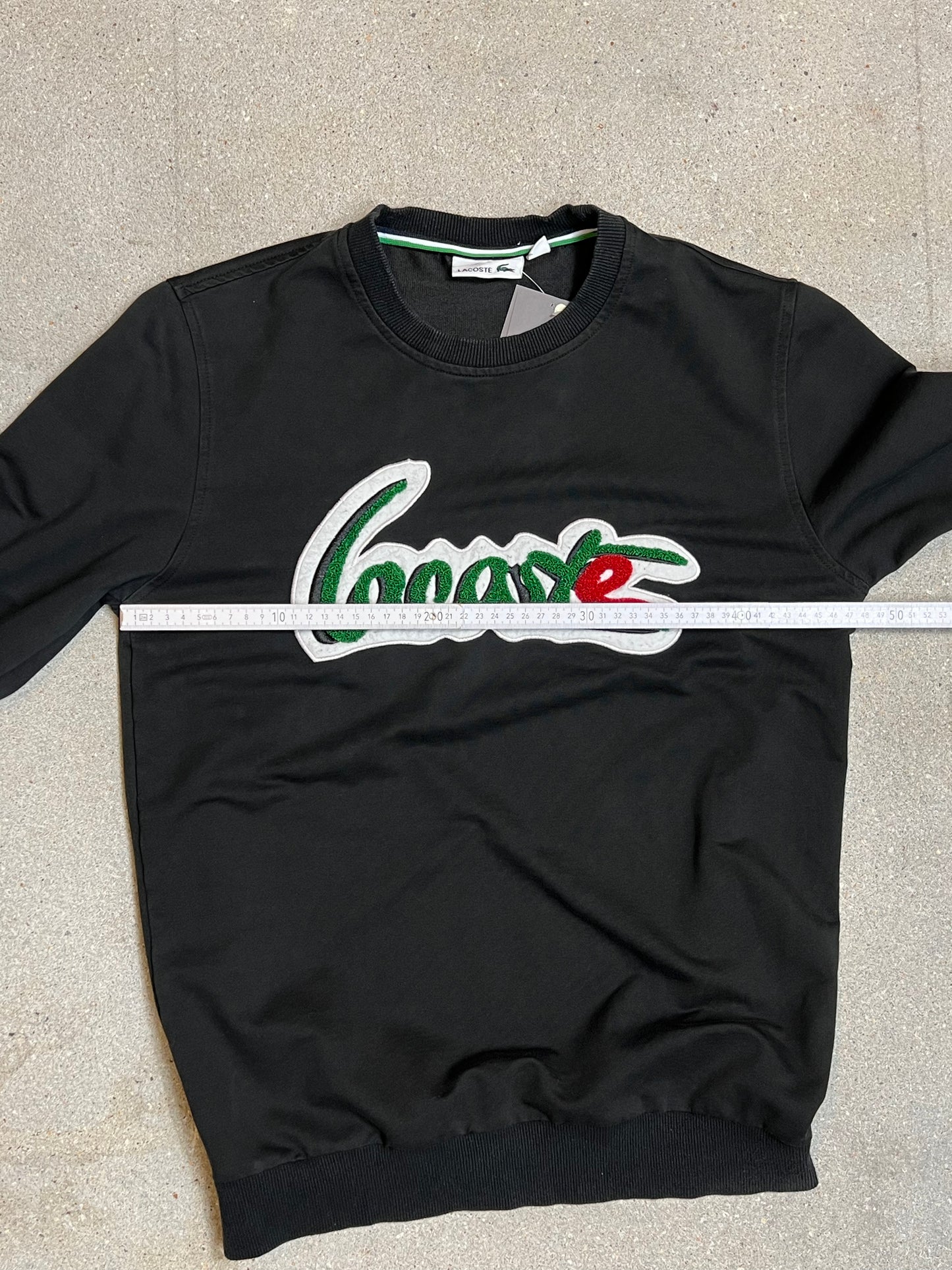 Black Vintage Lacoste spellout crocodile sweatshirt (Small / 4)