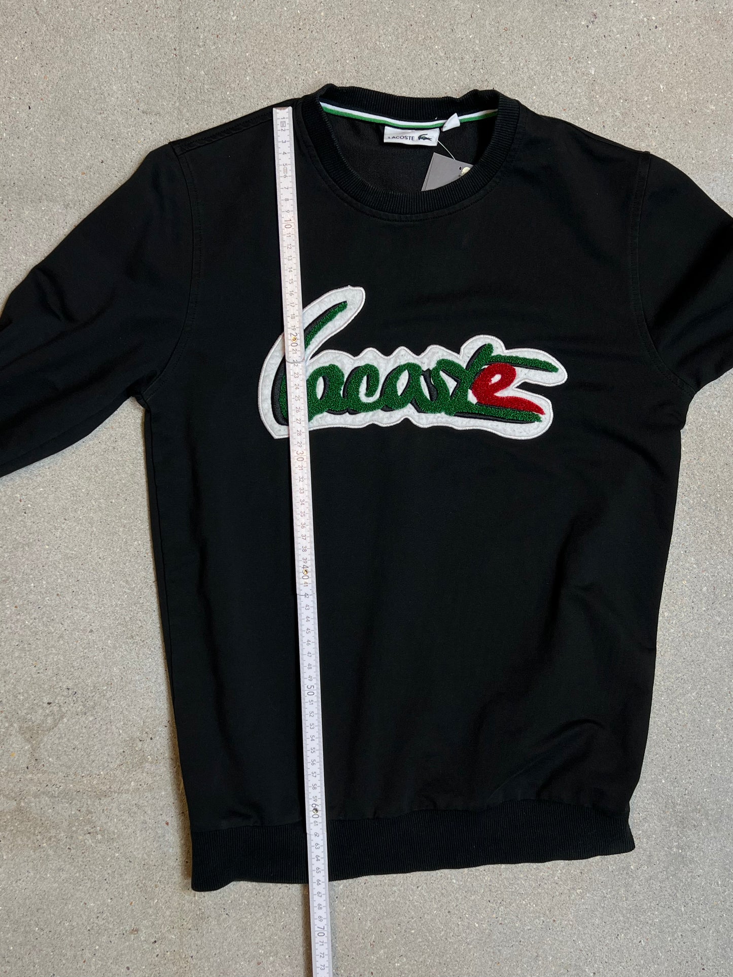 Black Vintage Lacoste spellout crocodile sweatshirt (Small / 4)