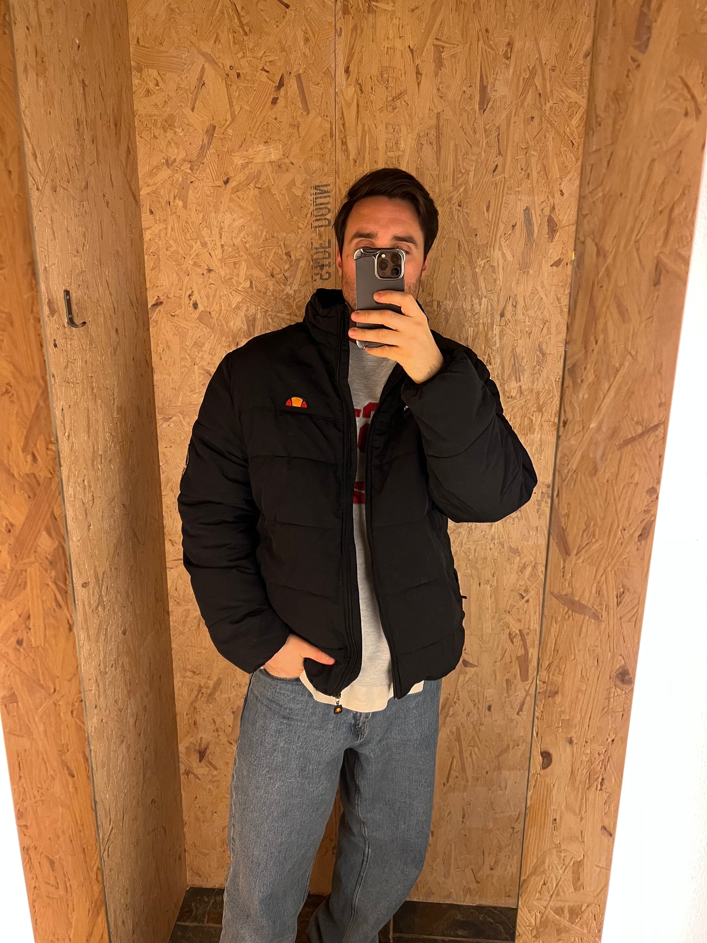 Black Ellesse Ampezzo Puffer Jacket (XL)