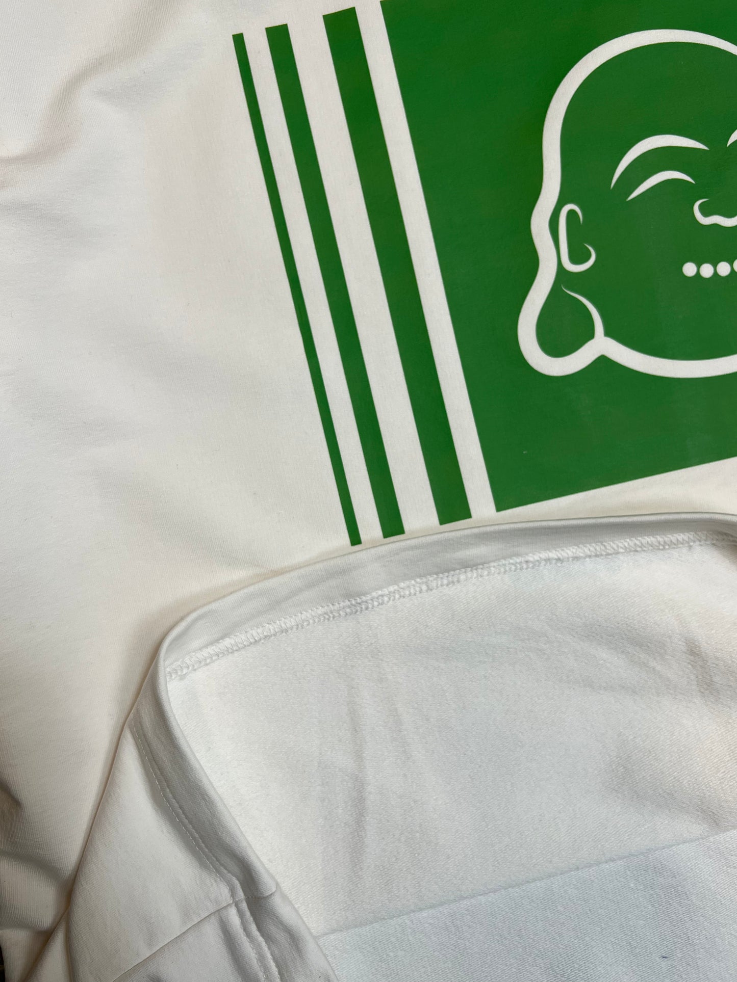 Créme / Green Manifestation Heavyweight Boxy Statement Tee (made in NL 🇳🇱)