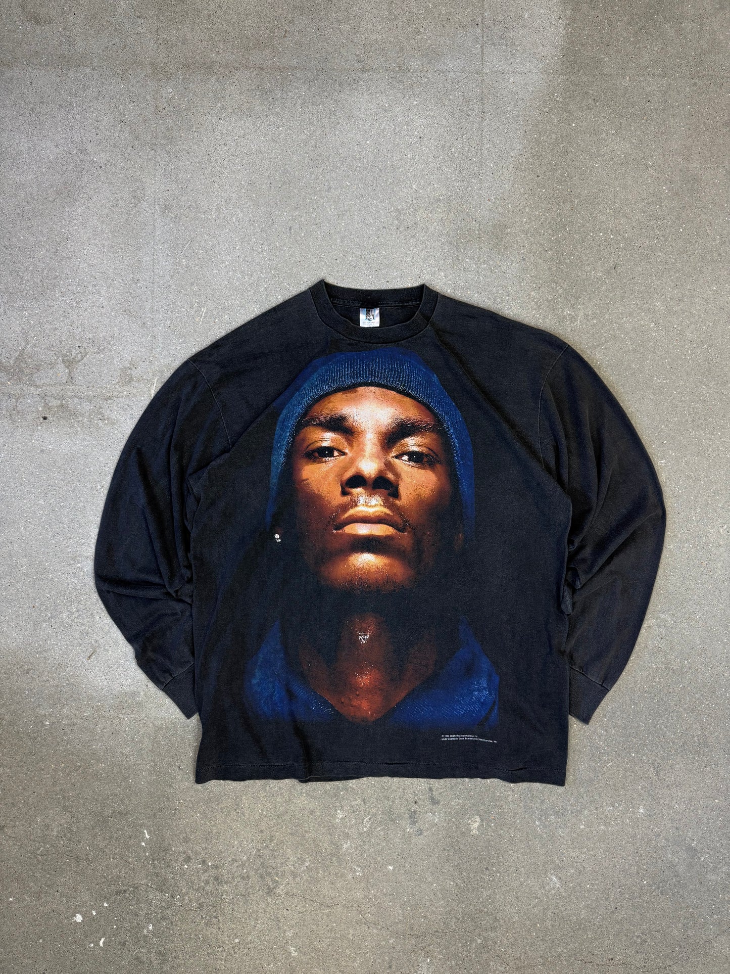 1993 Snoop Dogg 'Beware of Dogg' Longsleeve Tee Death Row Merchandise Inc Gem Tag (XL)