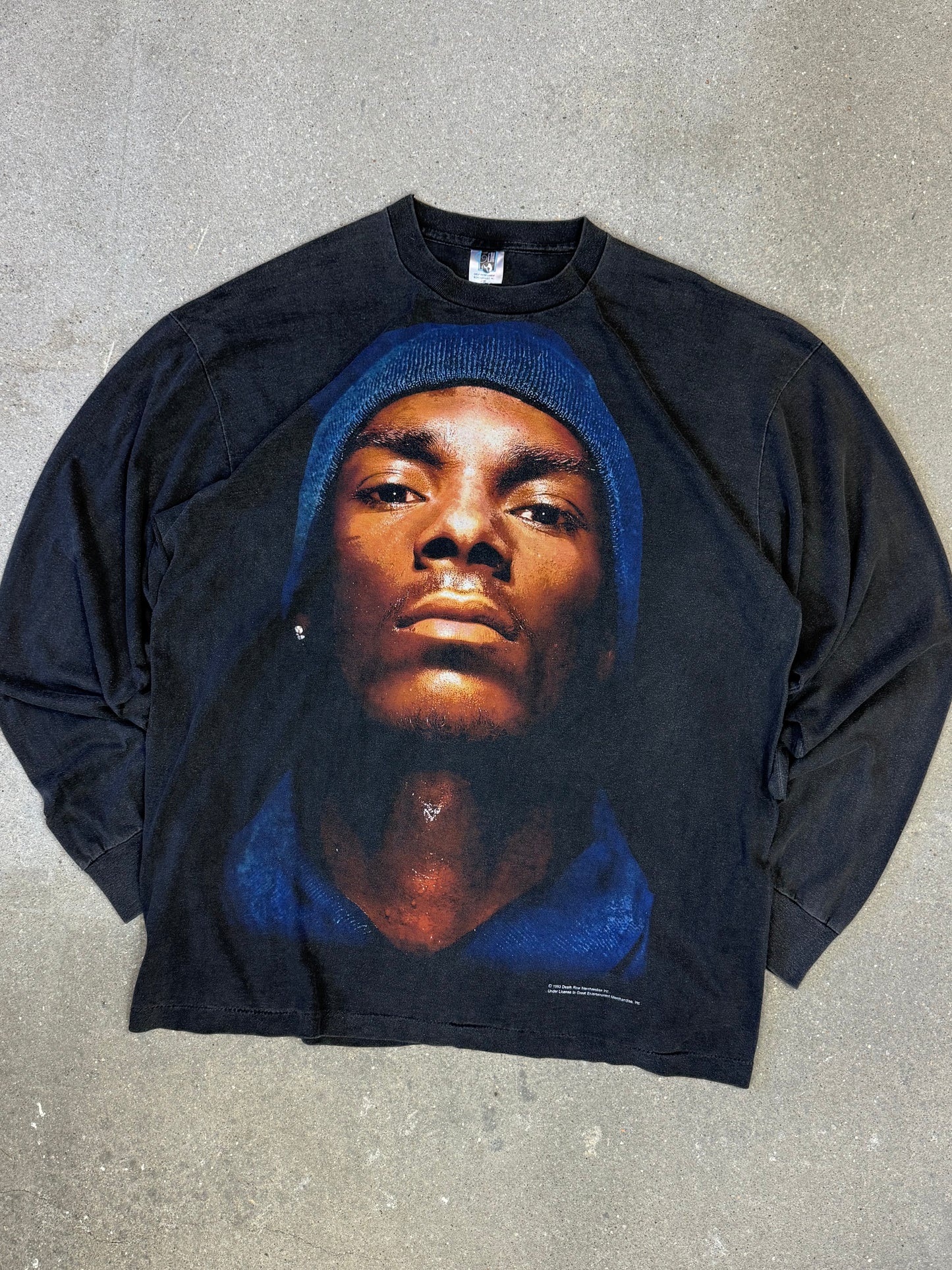 1993 Snoop Dogg 'Beware of Dogg' Longsleeve Tee Death Row Merchandise Inc Gem Tag (XL)
