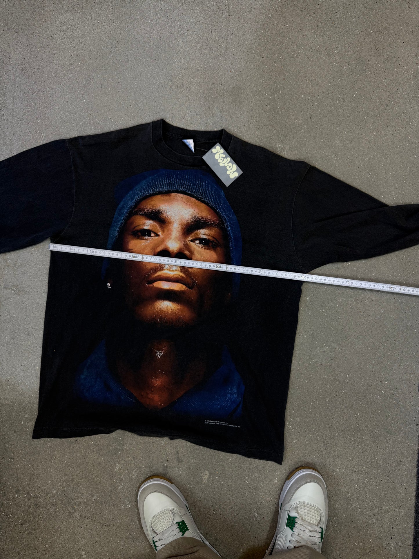 1993 Snoop Dogg 'Beware of Dogg' Longsleeve Tee Death Row Merchandise Inc Gem Tag (XL)
