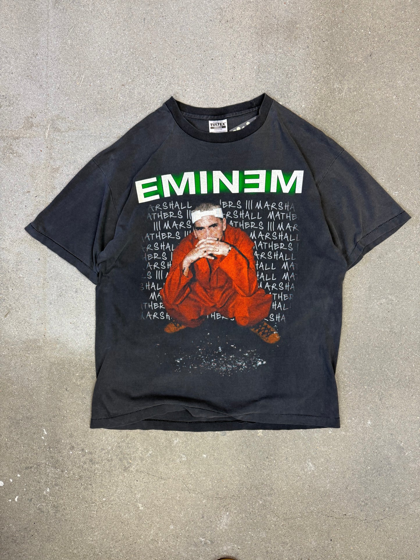 Fall 2000 Eminem Slim Shady Criminal Tour Tee Tultex Preshrunk tag Single stitch (XL) Rap Tee
