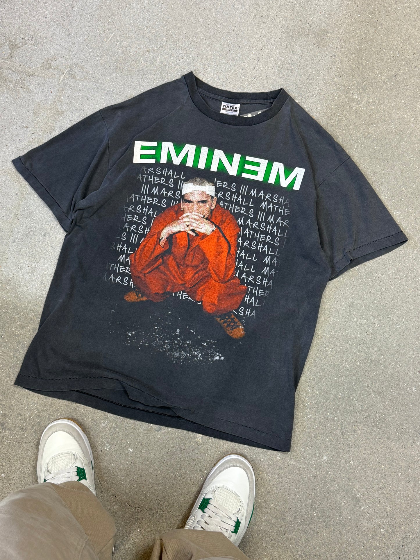 Fall 2000 Eminem Slim Shady Criminal Tour Tee Tultex Preshrunk tag Single stitch (XL) Rap Tee