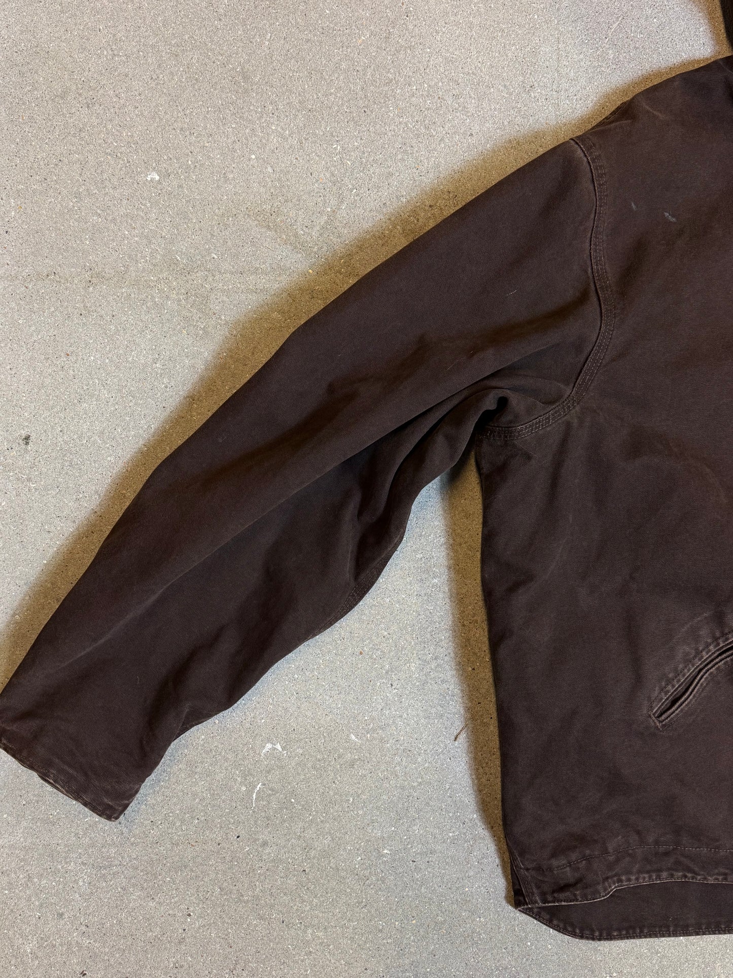 1990s Carhartt Active Jacket J141 DKB in Faded Brown 'Bill Garner' (size XXL) (2XL Tall) Assembled in mexico