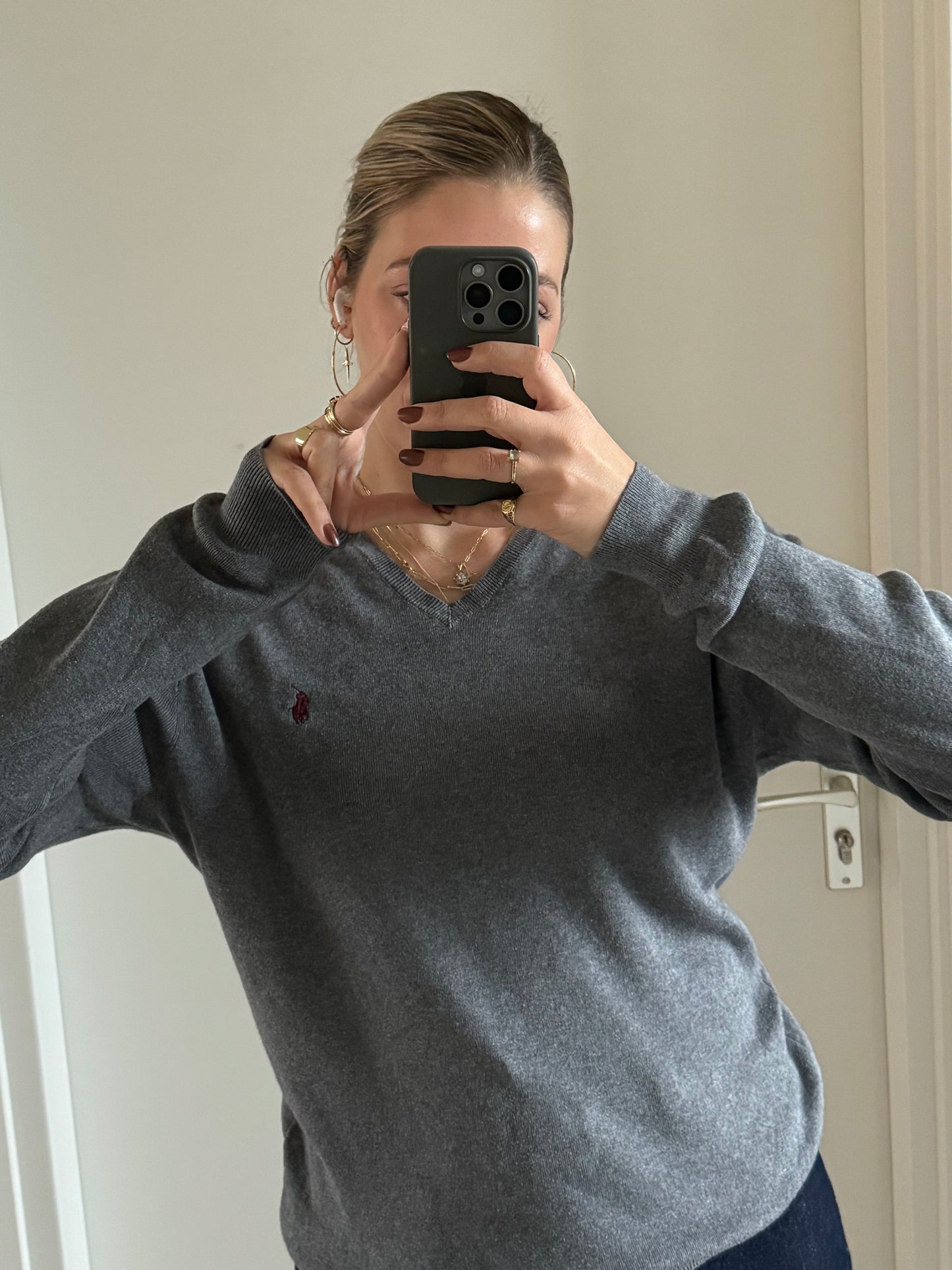 GREY VINTAGE RALPH LAUREN KNIT (SMALL)
