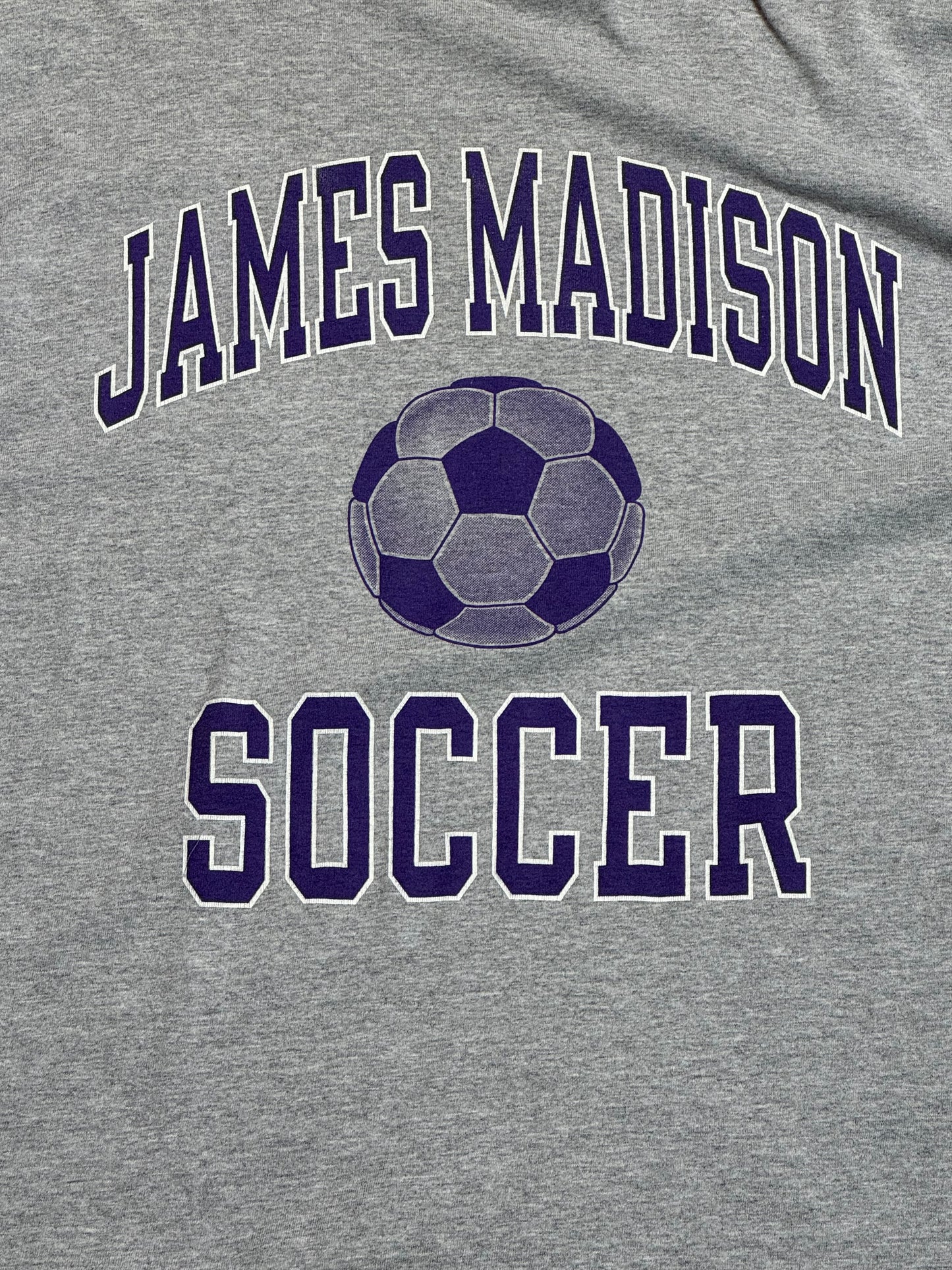 GREY VINTAGE CHAMPION SOCCER FOOTBALL T-SHIRT (XL)