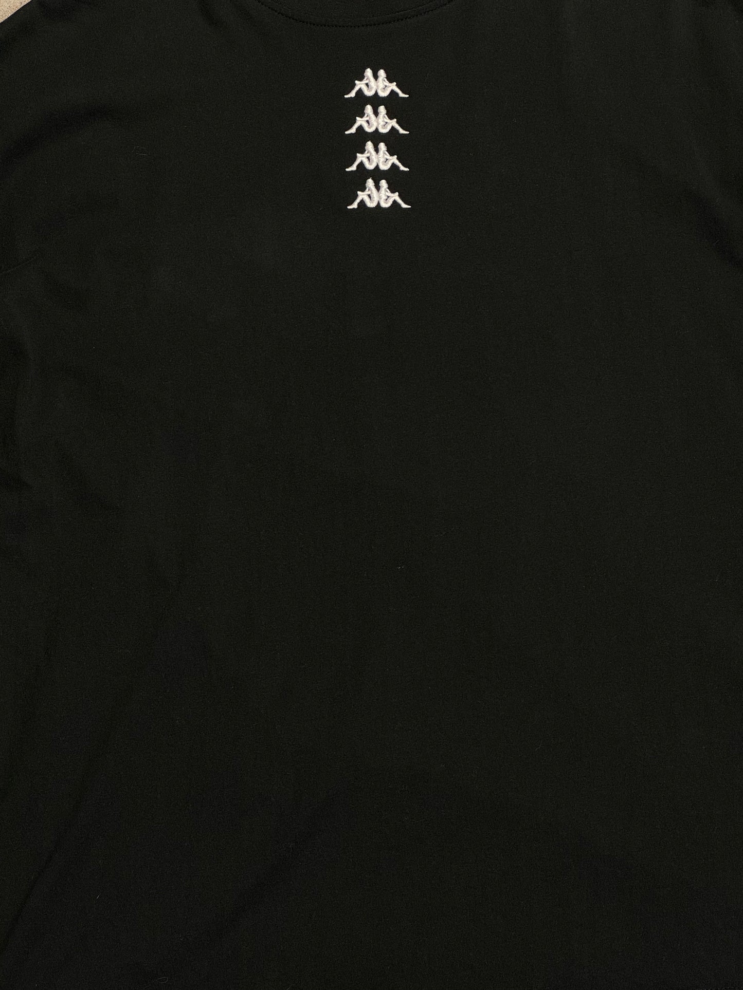 BLACK VINTAGE KAPPA T-SHIRT (MEDIUM)