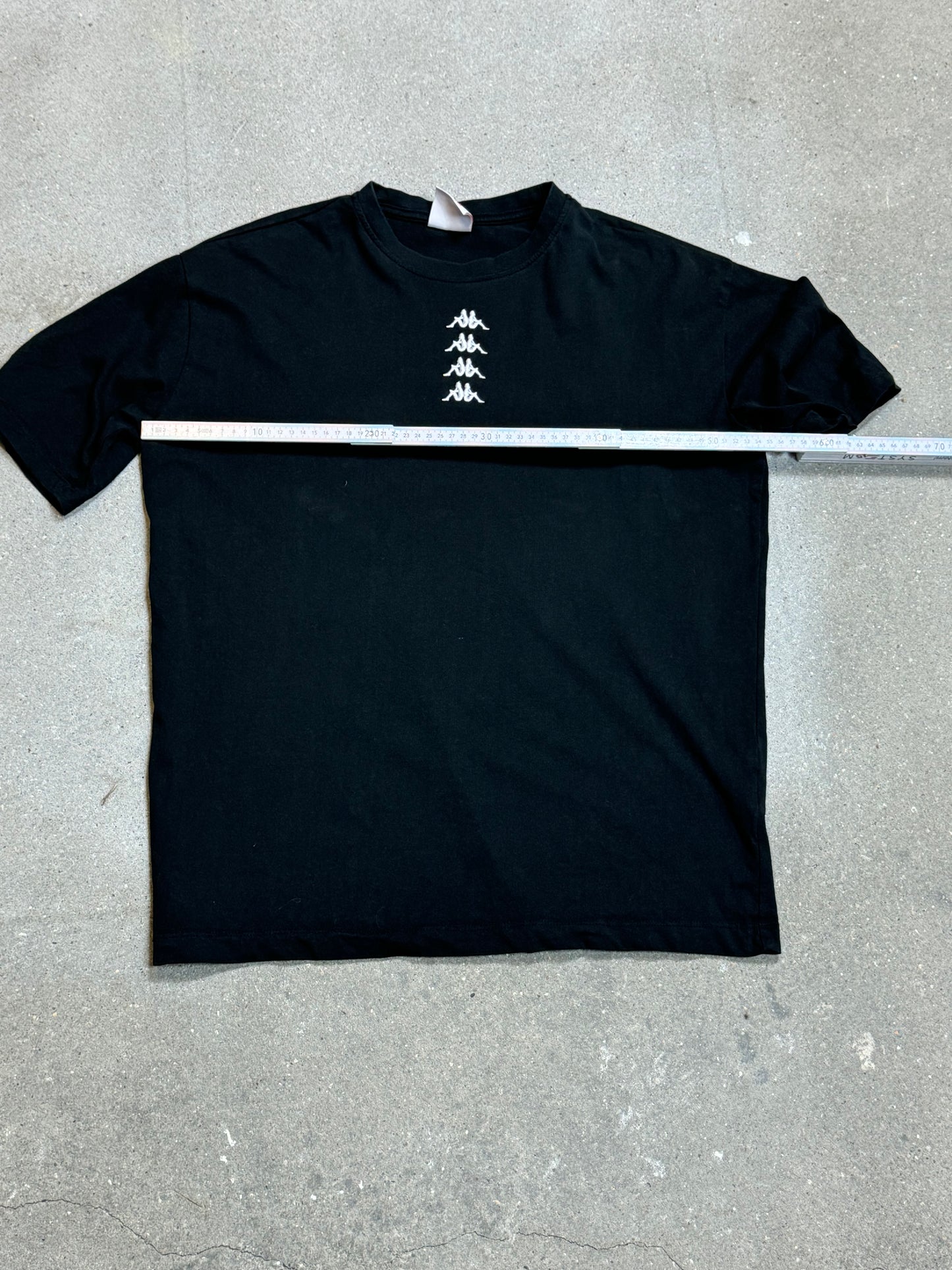 BLACK VINTAGE KAPPA T-SHIRT (MEDIUM)