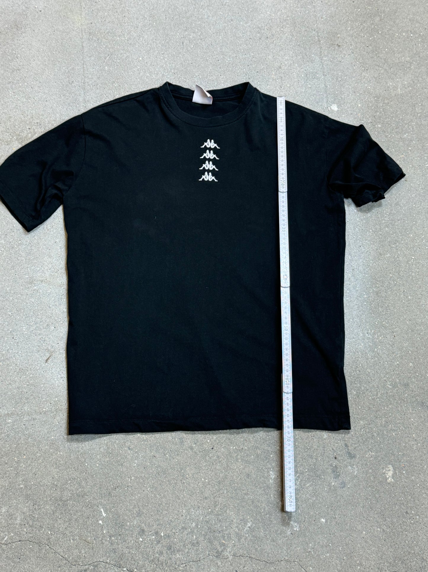 BLACK VINTAGE KAPPA T-SHIRT (MEDIUM)