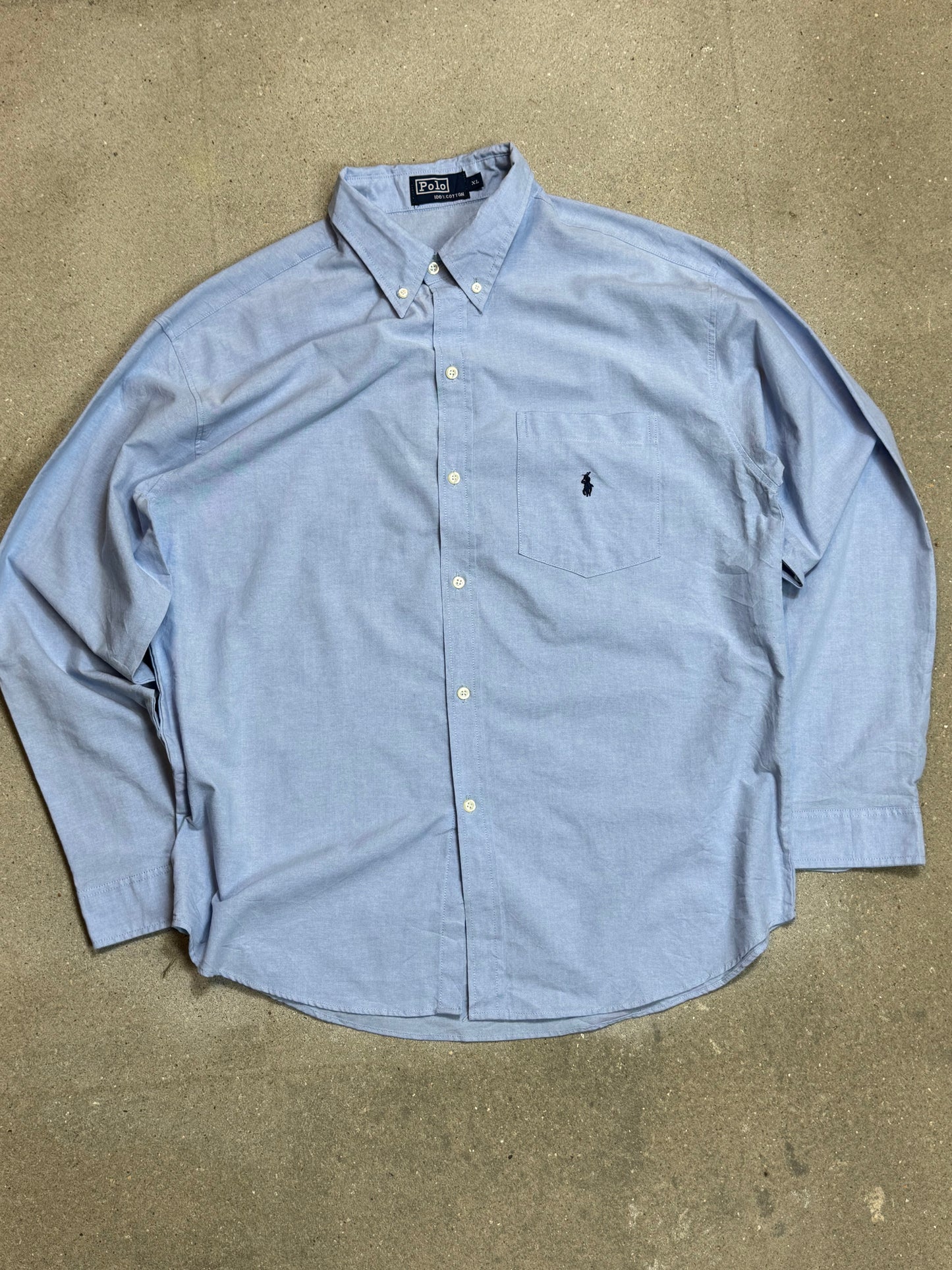 LIGHT BLUE VINTAGE RALPH LAUREN SHIRT (XL)