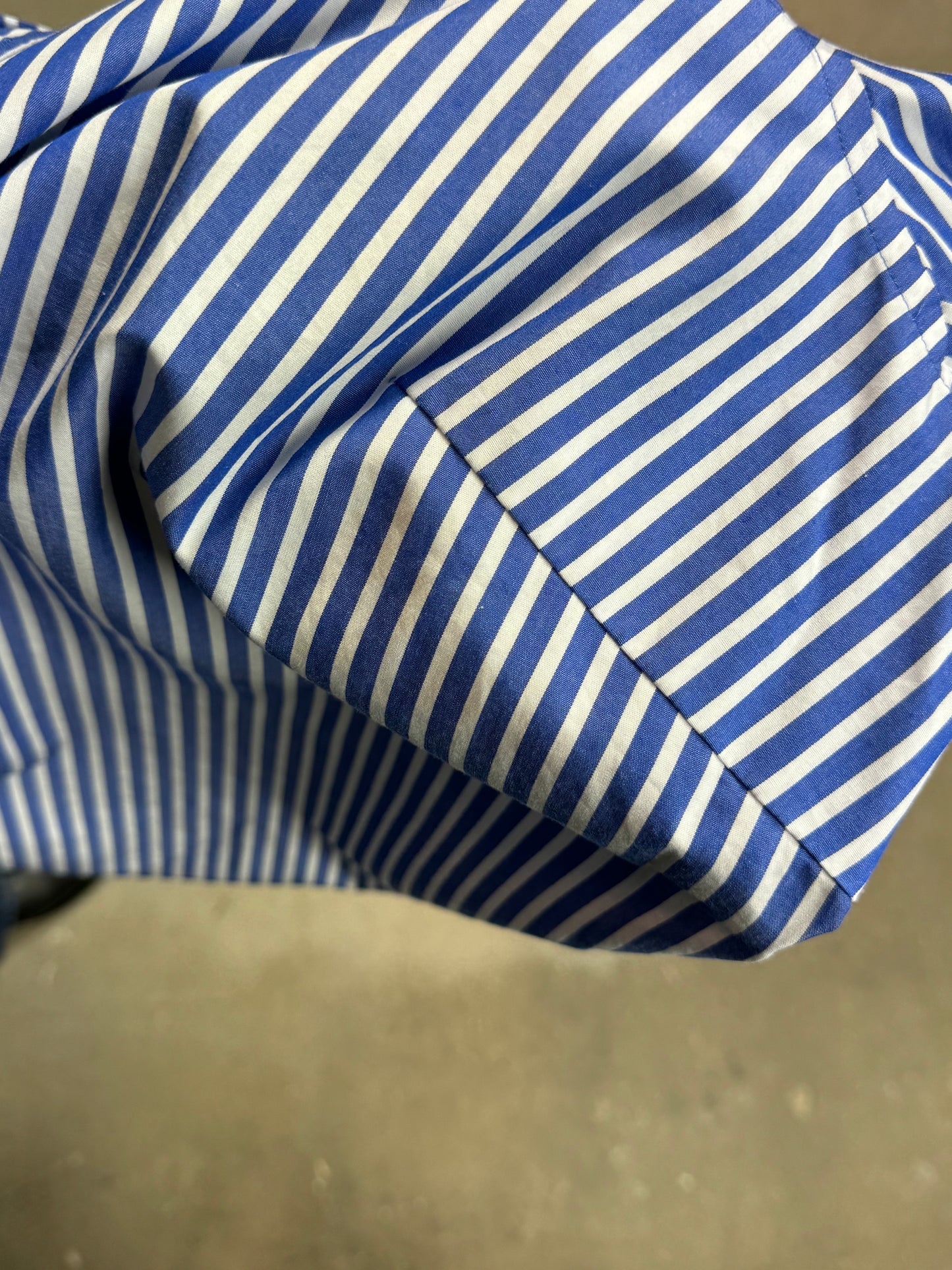 BLUE STRIPED VINTAGE RALPH LAUREN SHIRT (XL)