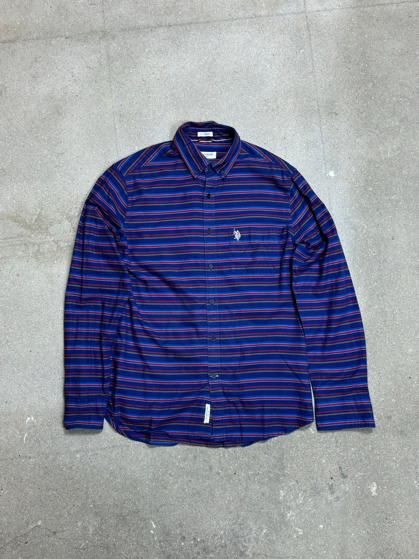 STRIPED VINTAGE U.S. POLO ASSN. SHIRT (MEDIUM)