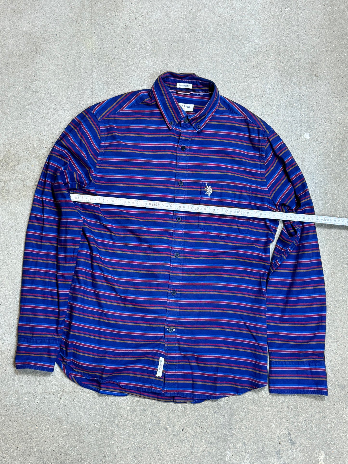 STRIPED VINTAGE U.S. POLO ASSN. SHIRT (MEDIUM)