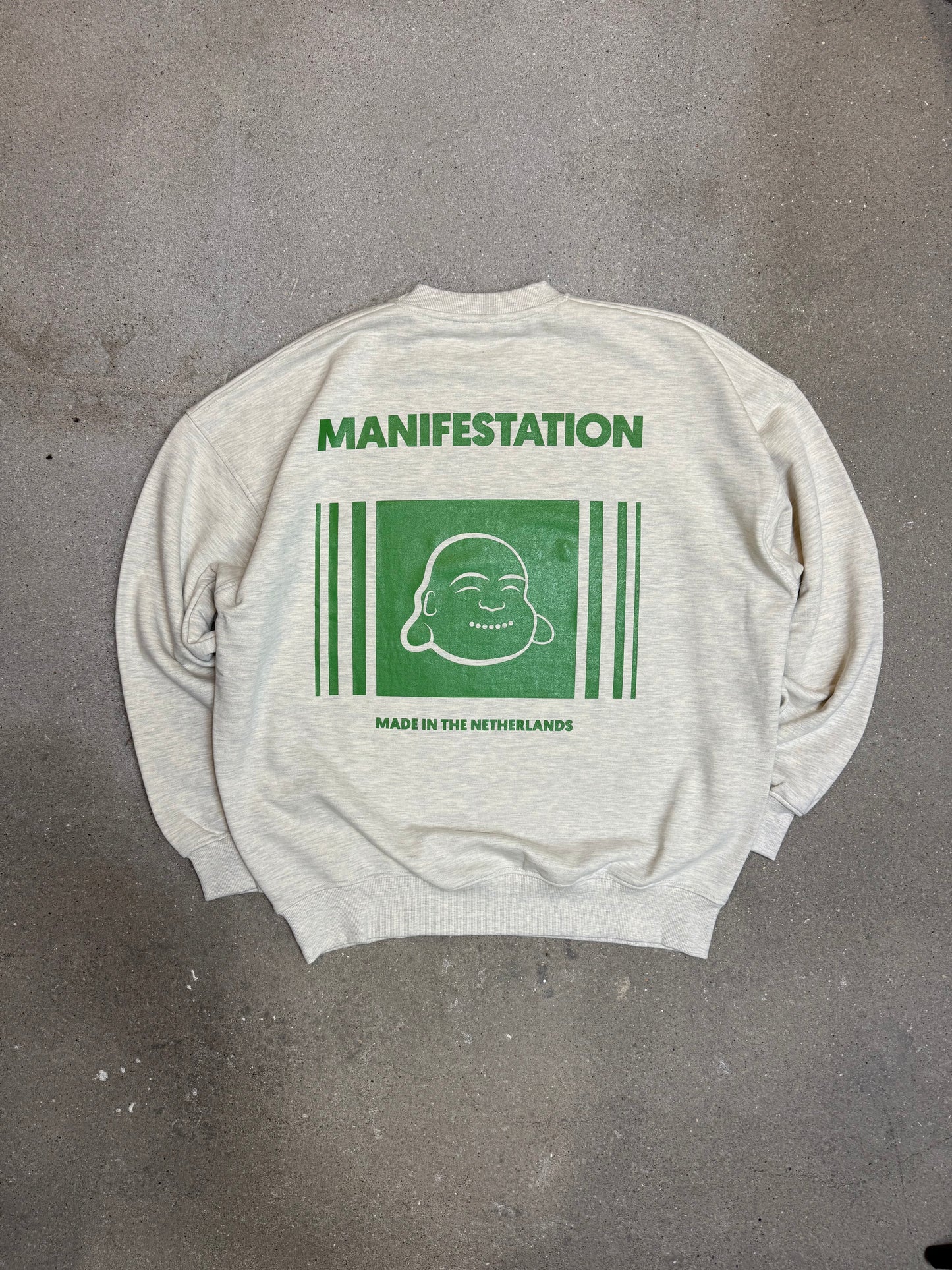 Manifestation Statement Logo Heavyweight Sweatshirt in warm grey (made in NL 🇳🇱)