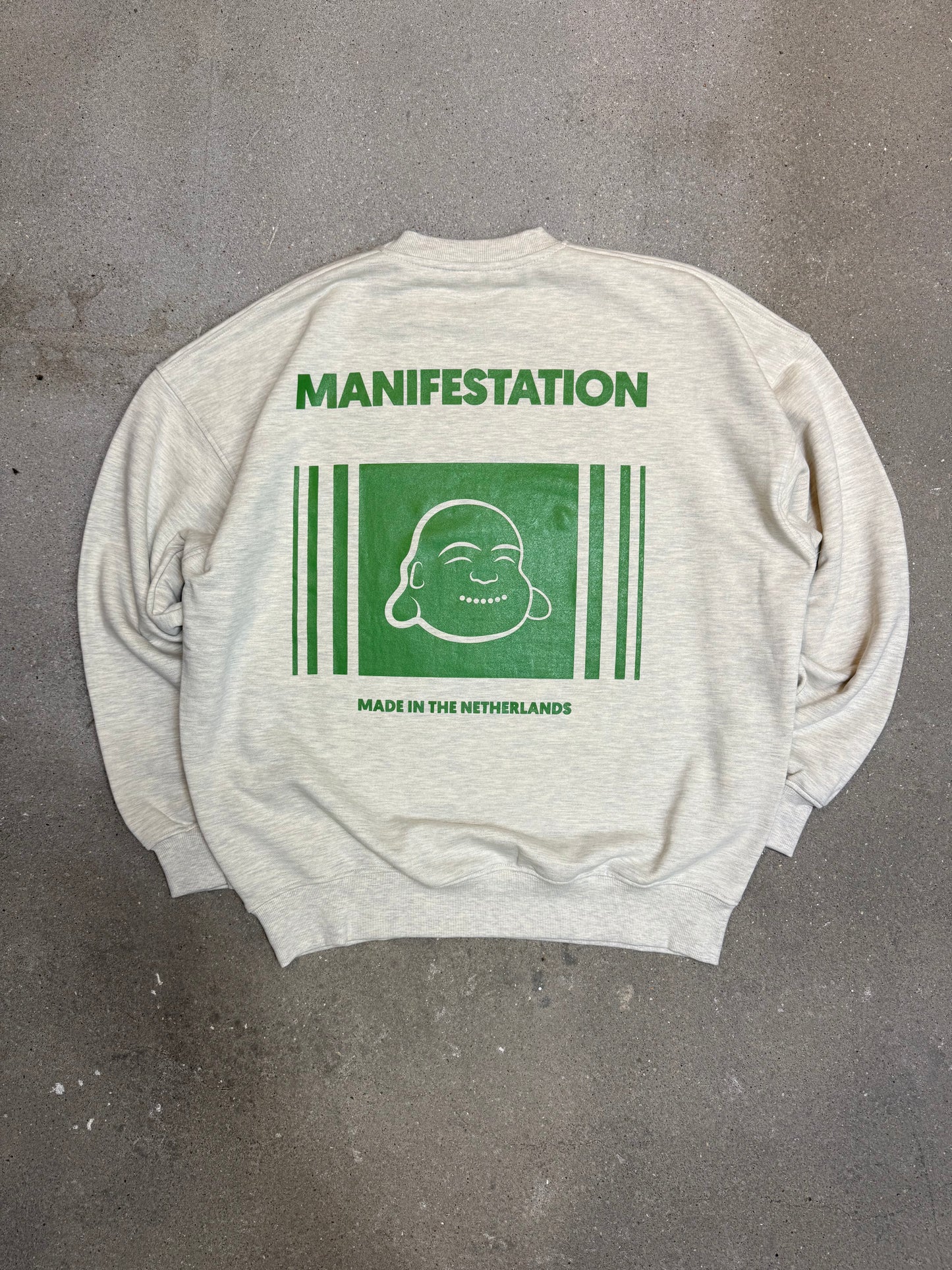 Manifestation Statement Logo Heavyweight Sweatshirt in warm grey (made in NL 🇳🇱)