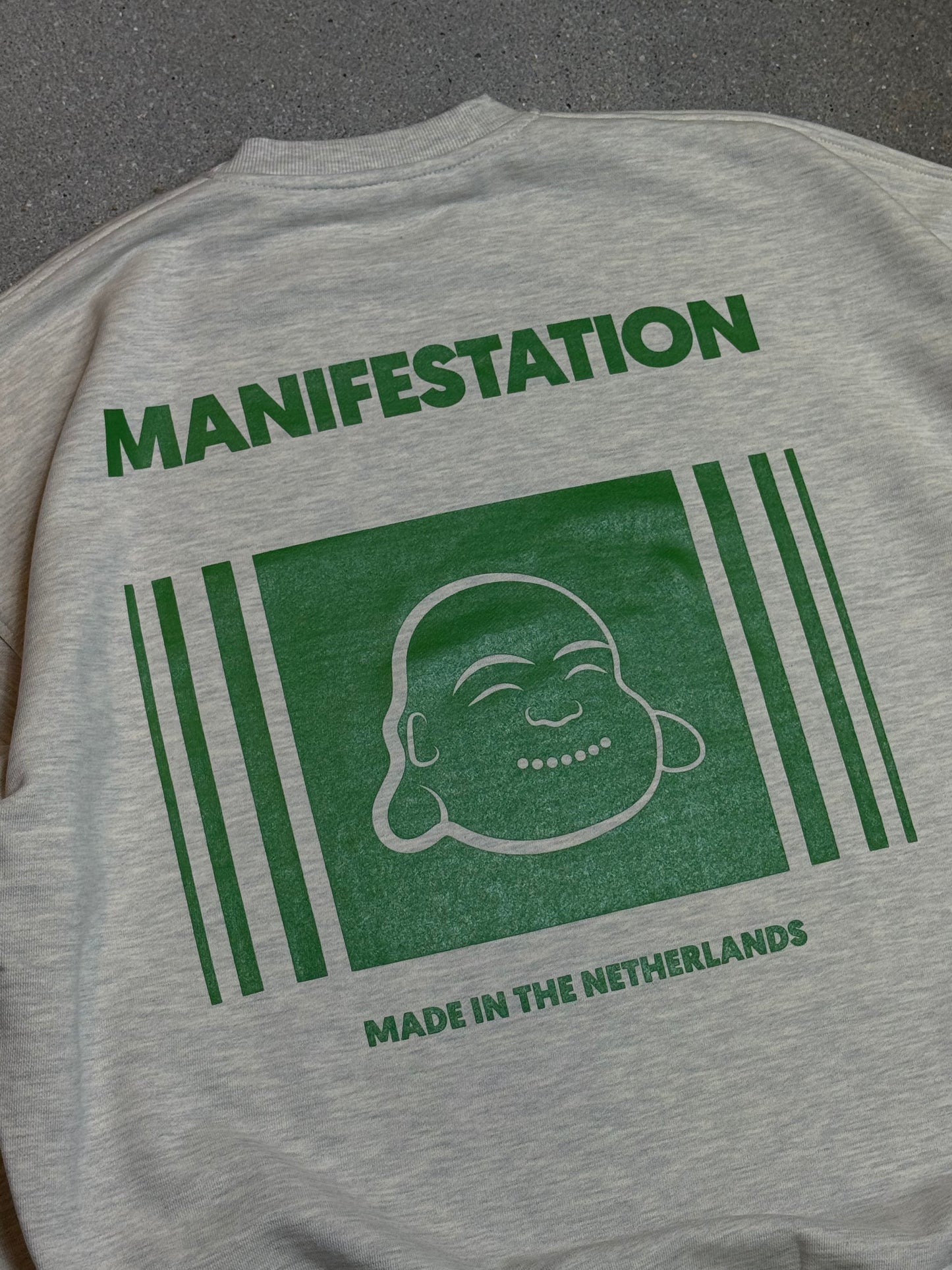 Manifestation Statement Logo Heavyweight Sweatshirt in warm grey (made in NL 🇳🇱)