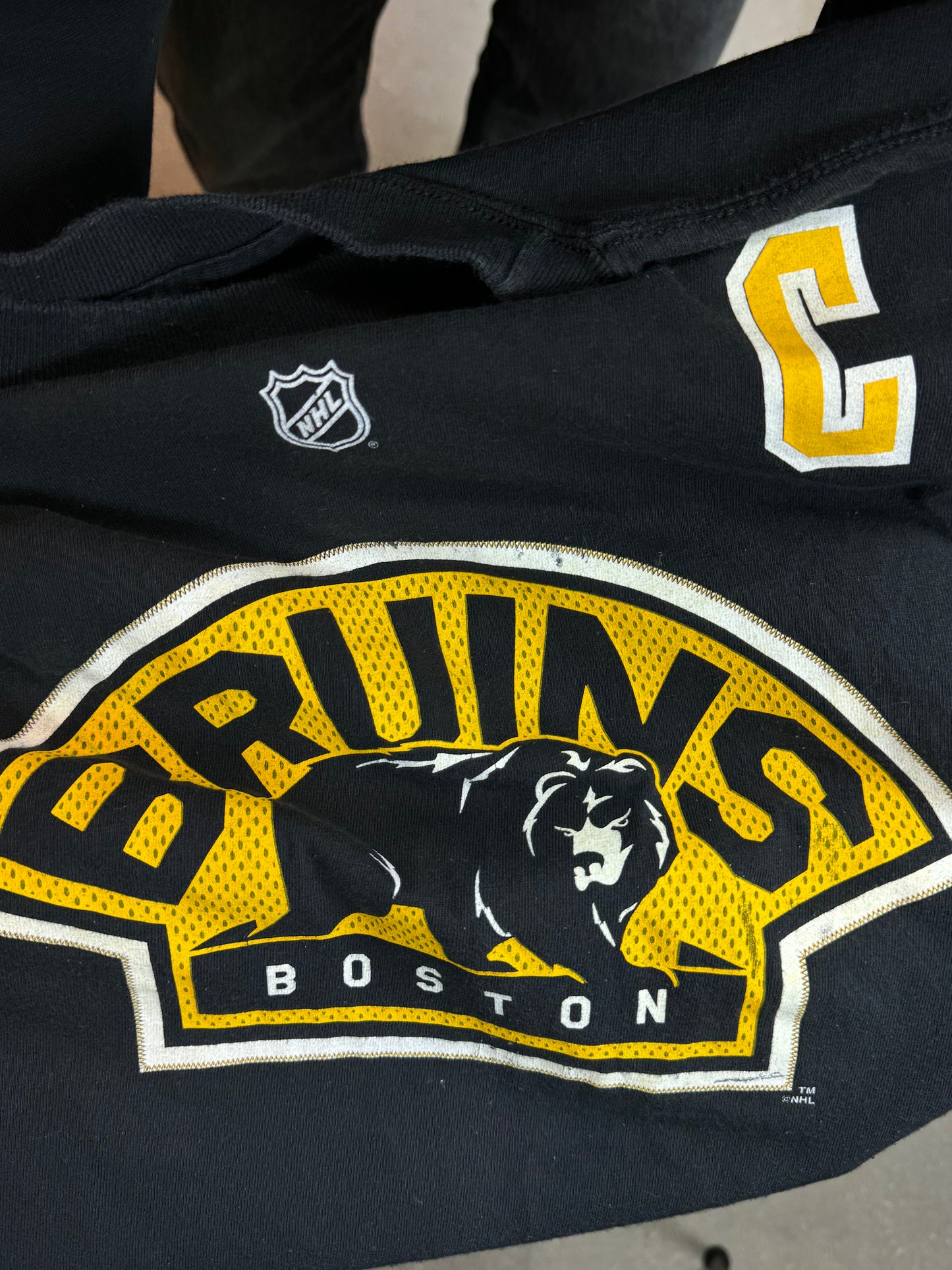 BLACK VINTAGE BRUINS BOSTON T-SHIRT REEBOK (LARGE)