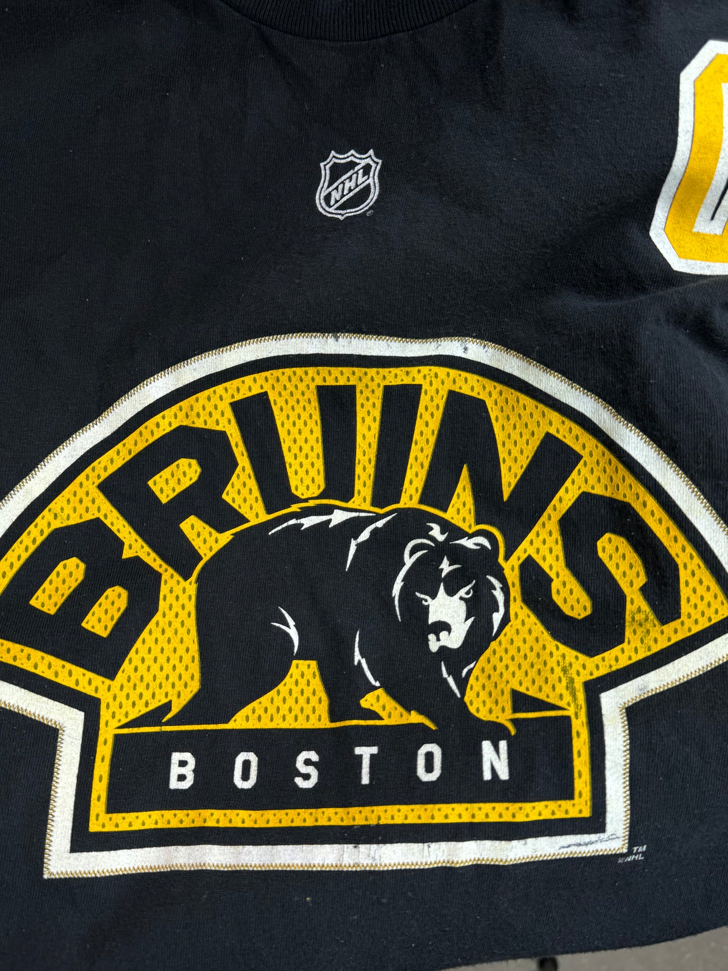 BLACK VINTAGE BRUINS BOSTON T-SHIRT REEBOK (LARGE)