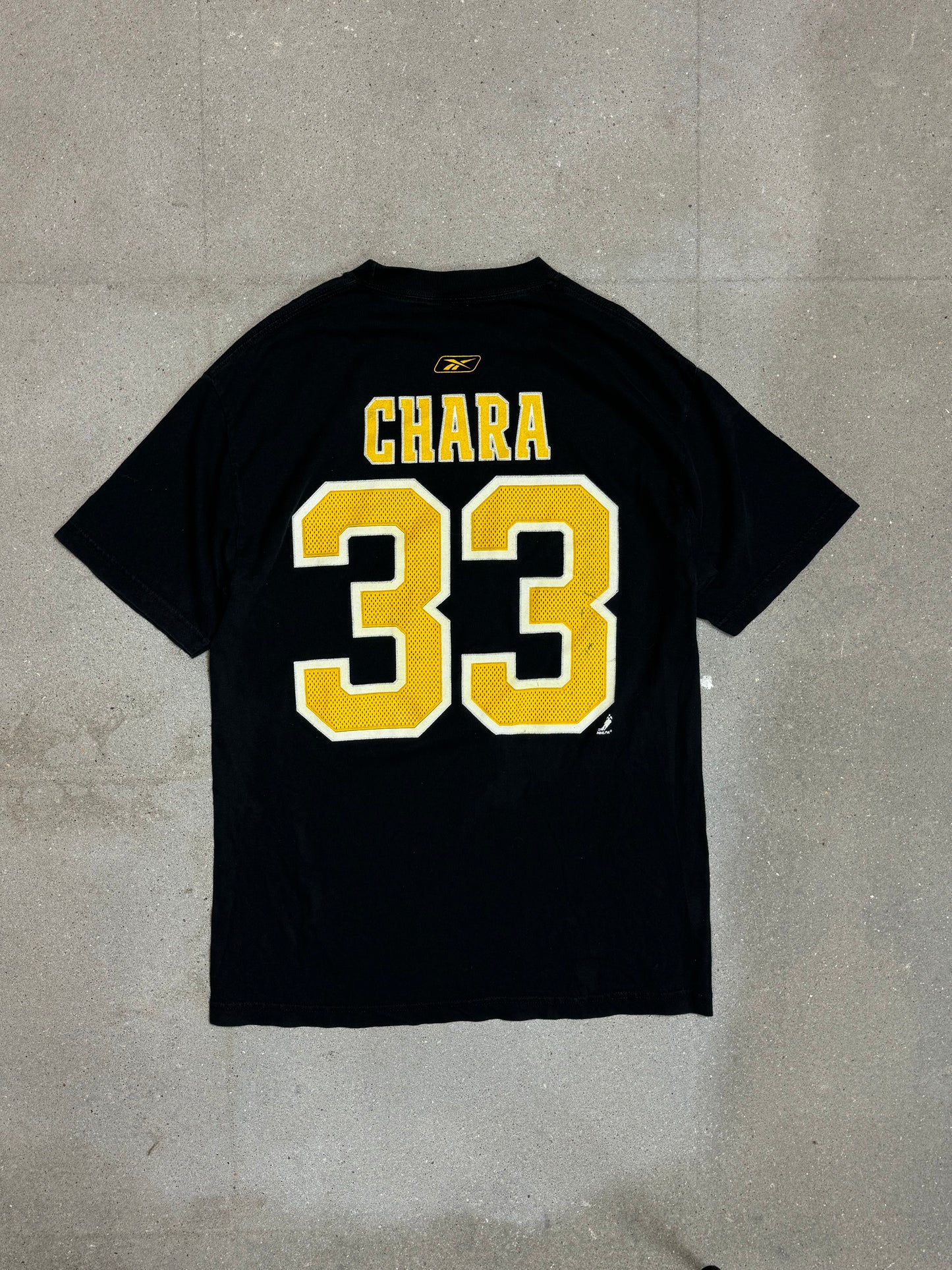 BLACK VINTAGE BRUINS BOSTON T-SHIRT REEBOK (LARGE)