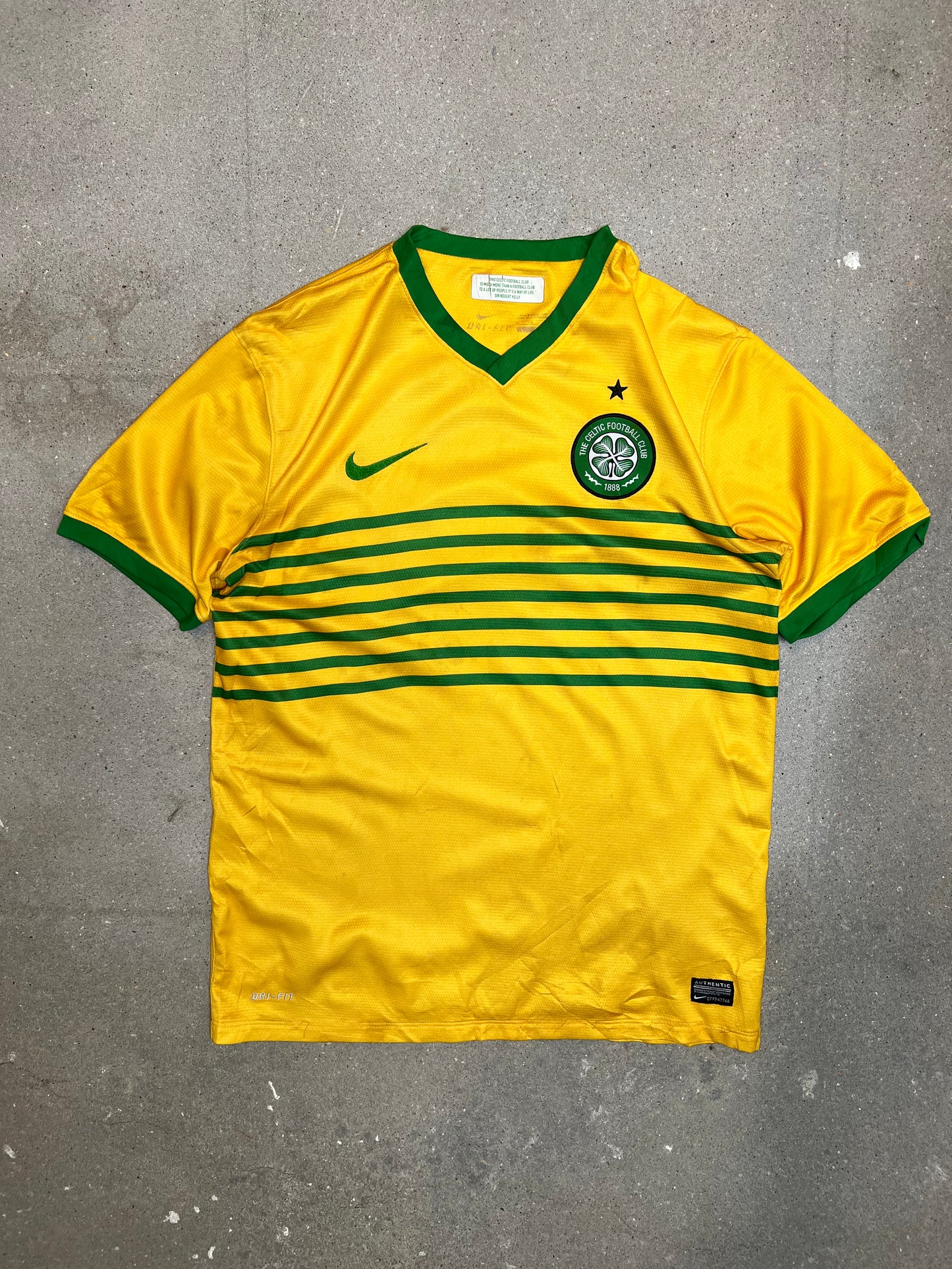 NIKE x THE CELTIC FOOTBALL CLUB 2023-14 AWAY SHIRT SPONSORLESS BLANK BACK (MEDIUM)