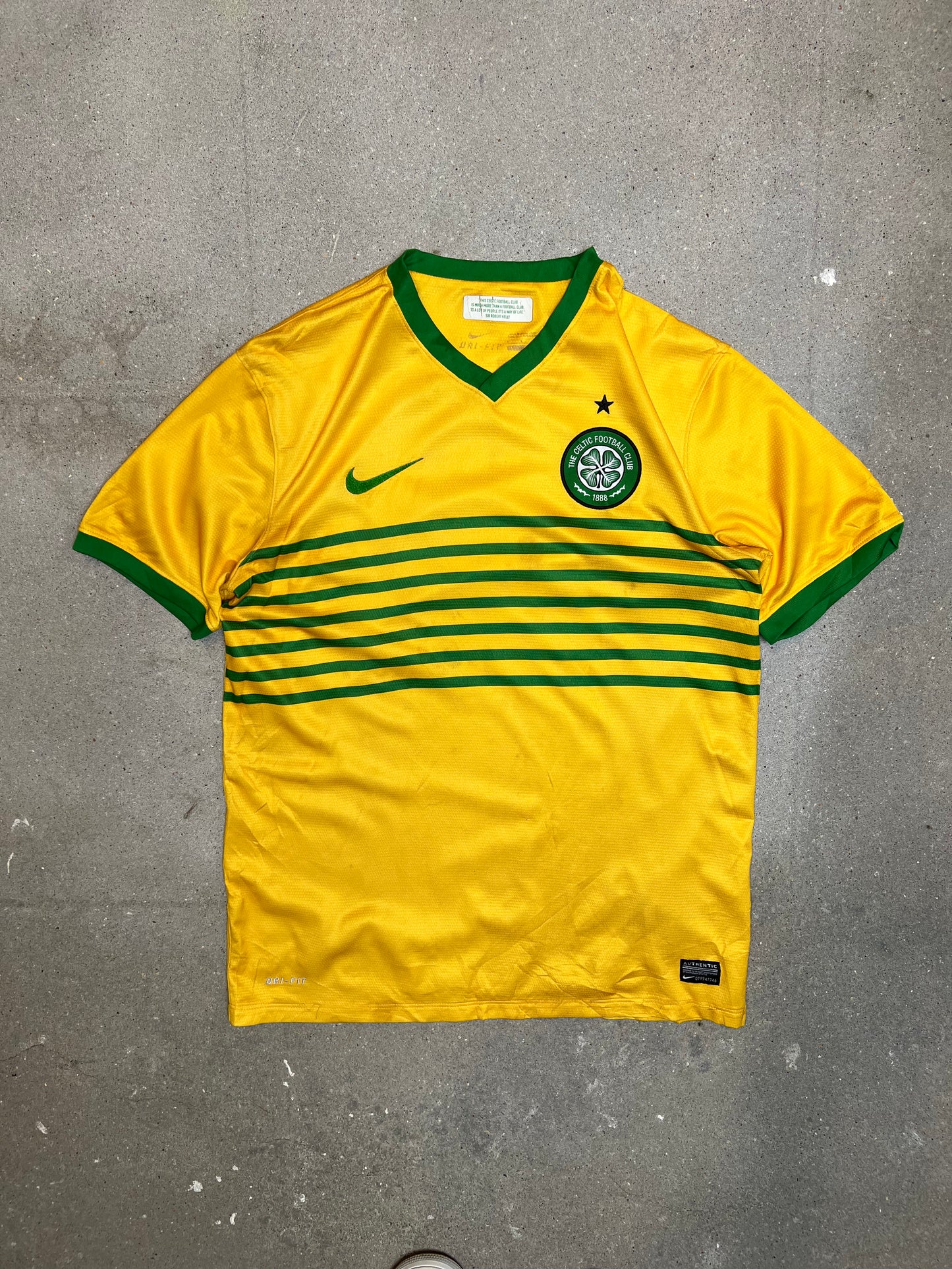 NIKE x THE CELTIC FOOTBALL CLUB 2023-14 AWAY SHIRT SPONSORLESS BLANK BACK (MEDIUM)