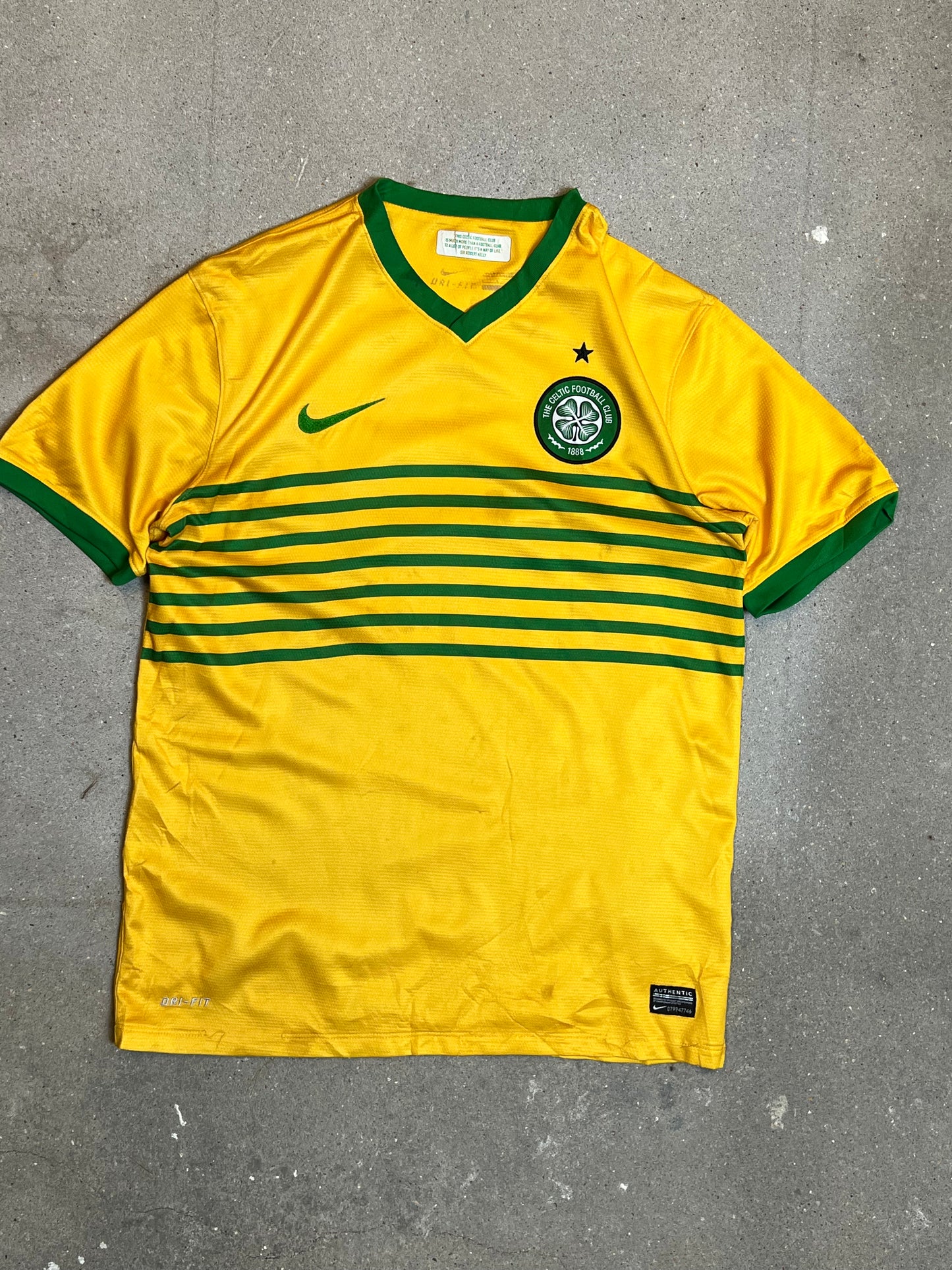 NIKE x THE CELTIC FOOTBALL CLUB 2023-14 AWAY SHIRT SPONSORLESS BLANK BACK (MEDIUM)