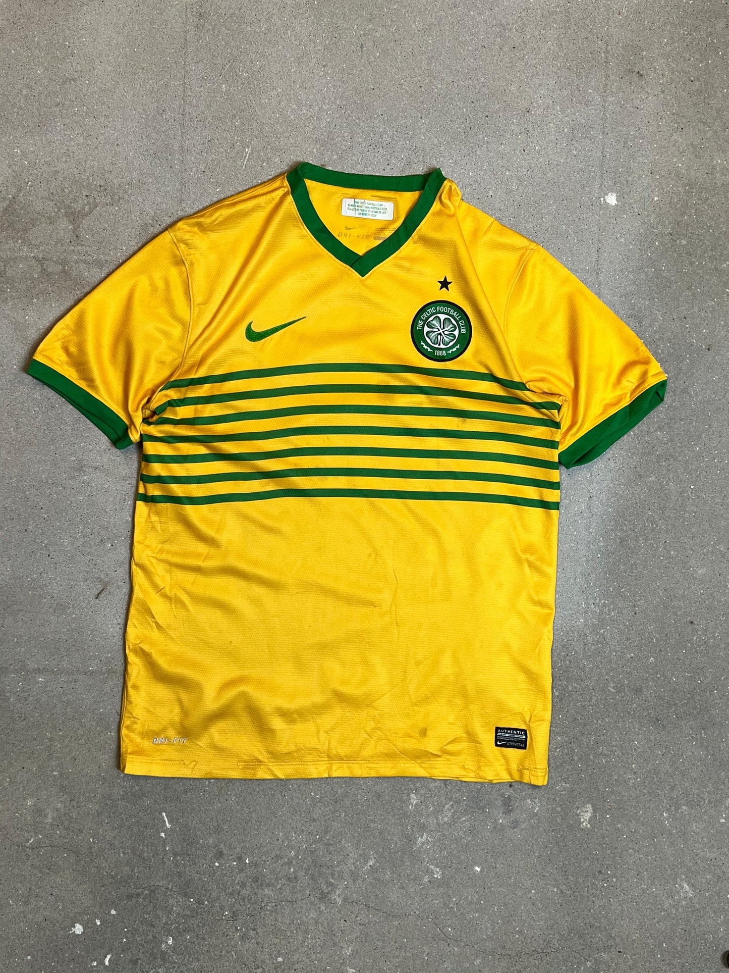 NIKE x THE CELTIC FOOTBALL CLUB 2023-14 AWAY SHIRT SPONSORLESS BLANK BACK (MEDIUM)