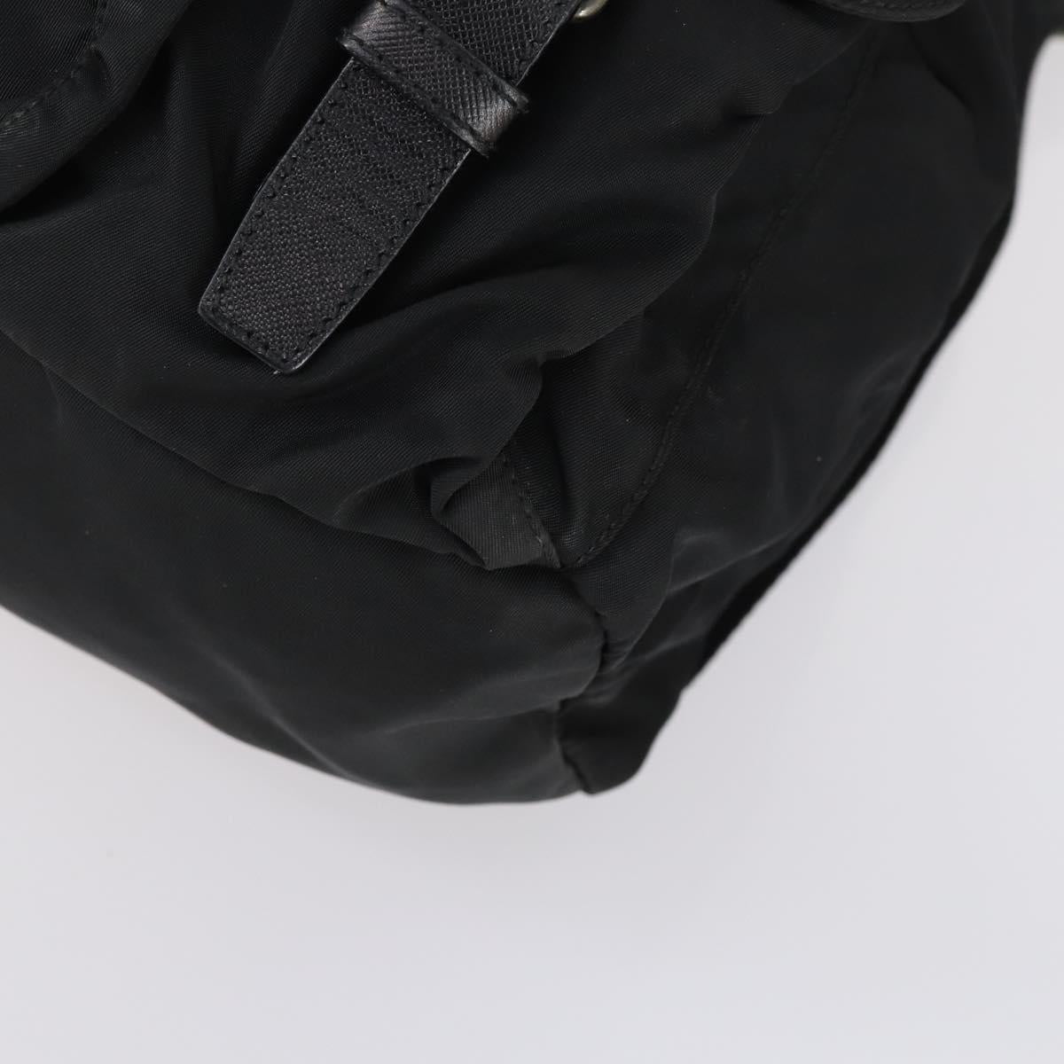 PRADA Backpack Nylon Black Silver