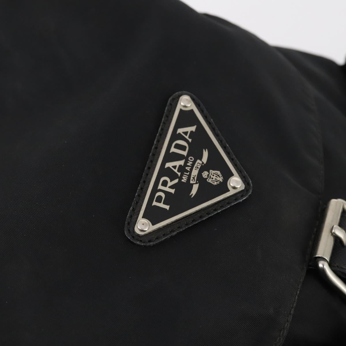 PRADA Backpack Nylon Black Silver